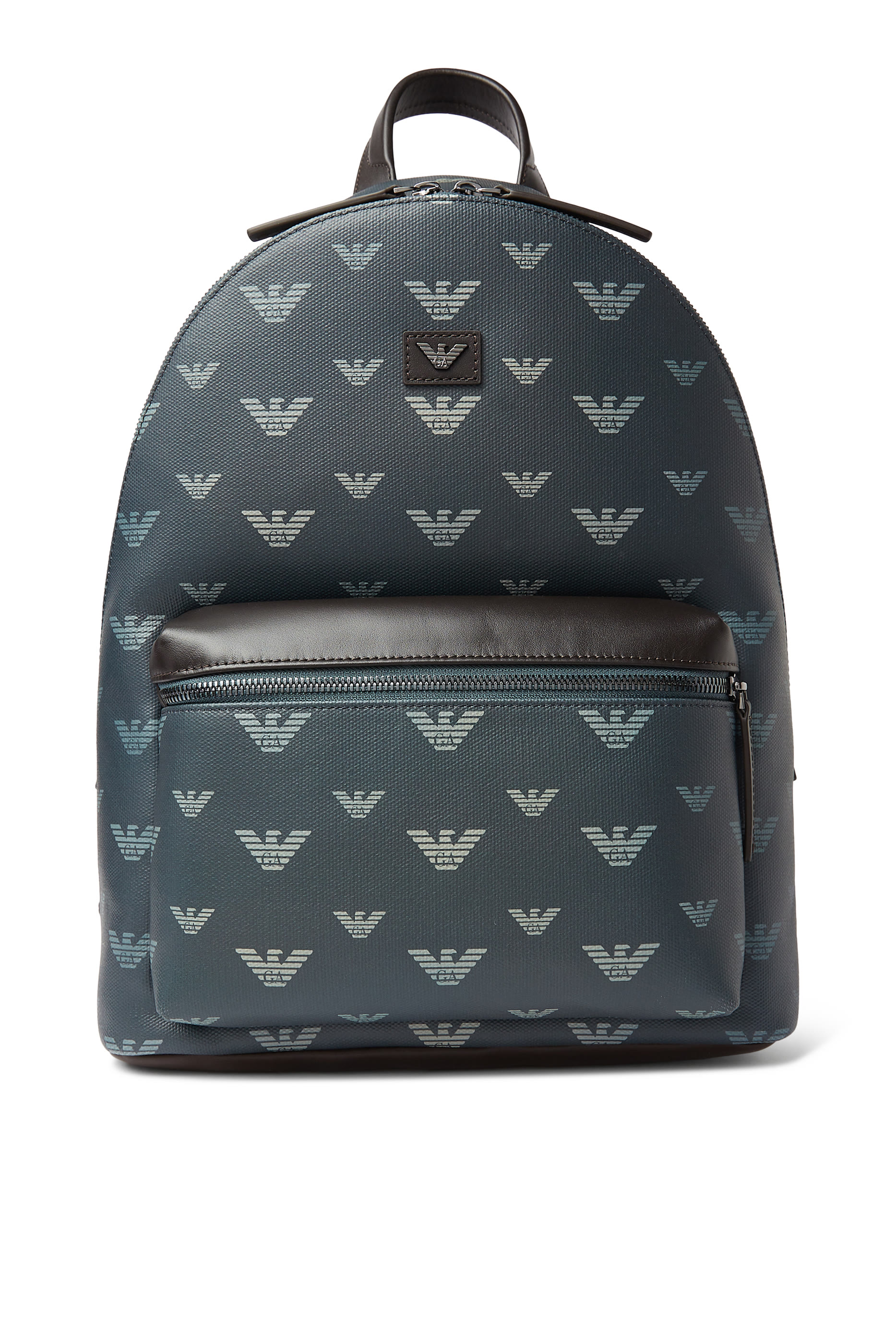 حقيبة ظهر مستديرة قماش قنب مطلي