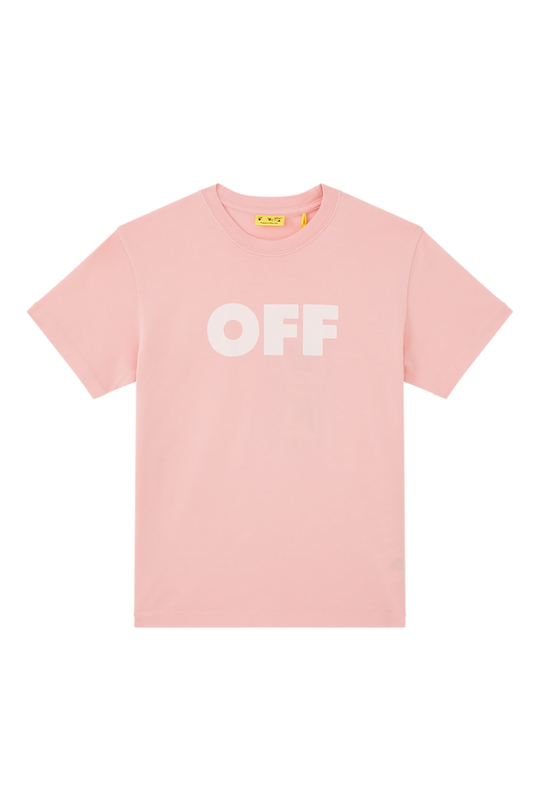 تيشيرت بأكمام قصيرة بطبعة شعار الماركة للأطفال