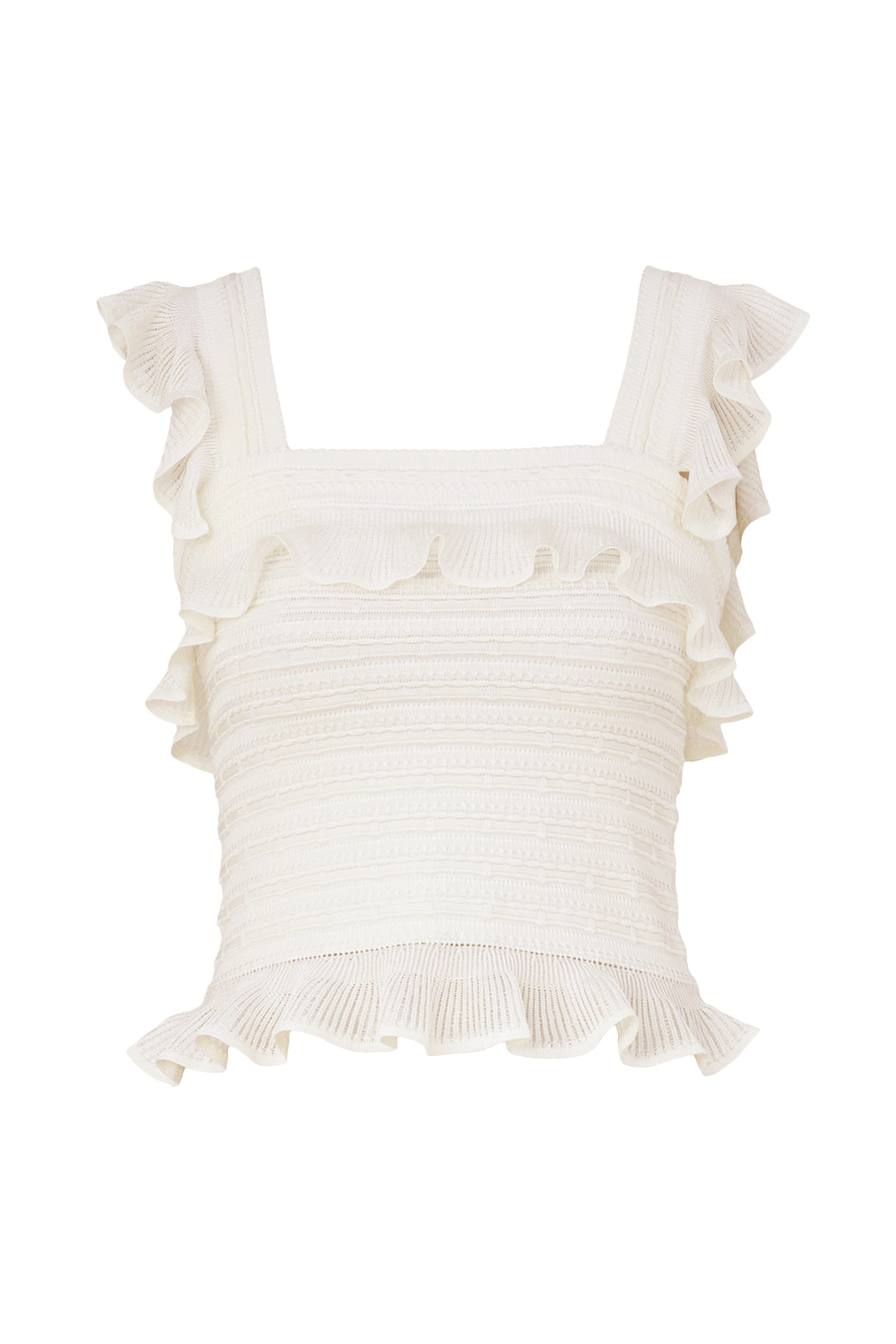 كاميسول لونا مزين بدانتيل وكشكش