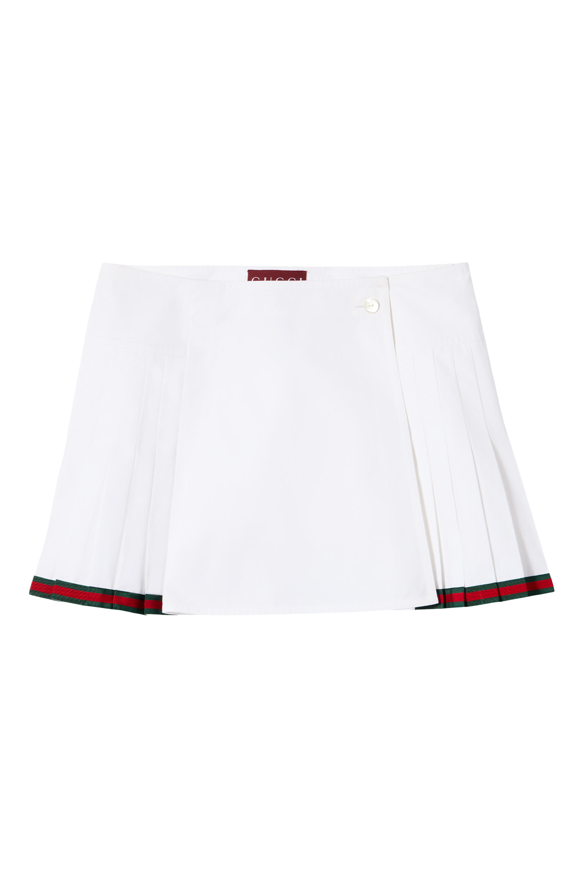 Web-Detail Pleated Skirt