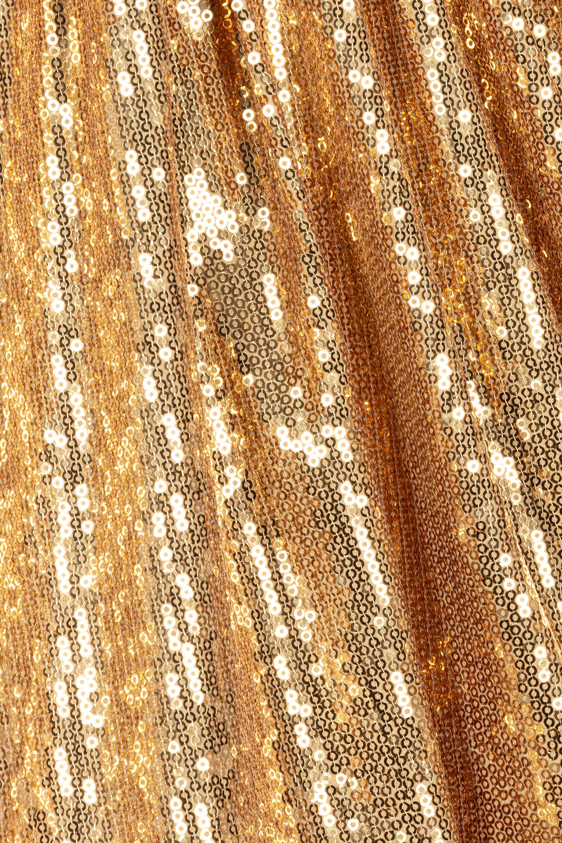 فستان بأكمام منفوخة مزين بترتر للأطفال