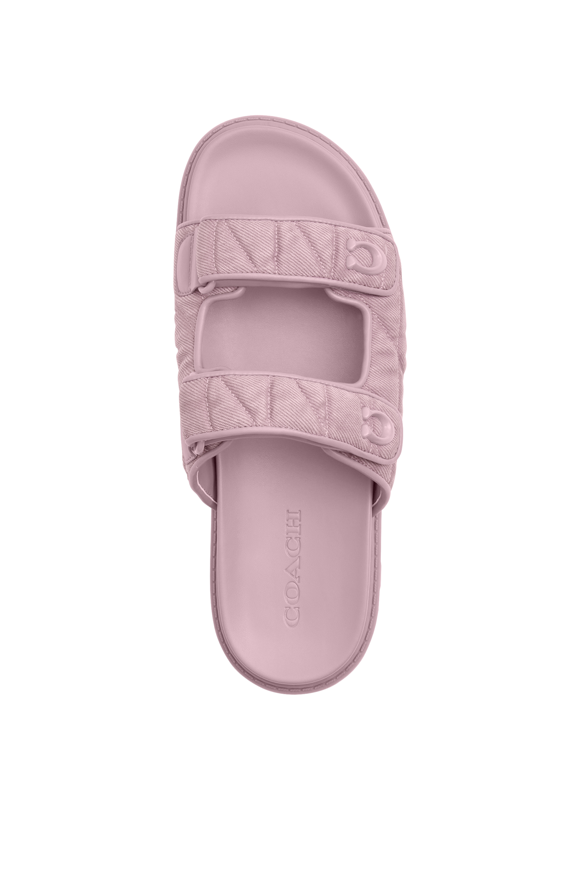 صندل منحوت بشريط مزدوج مزين بشعار الماركة