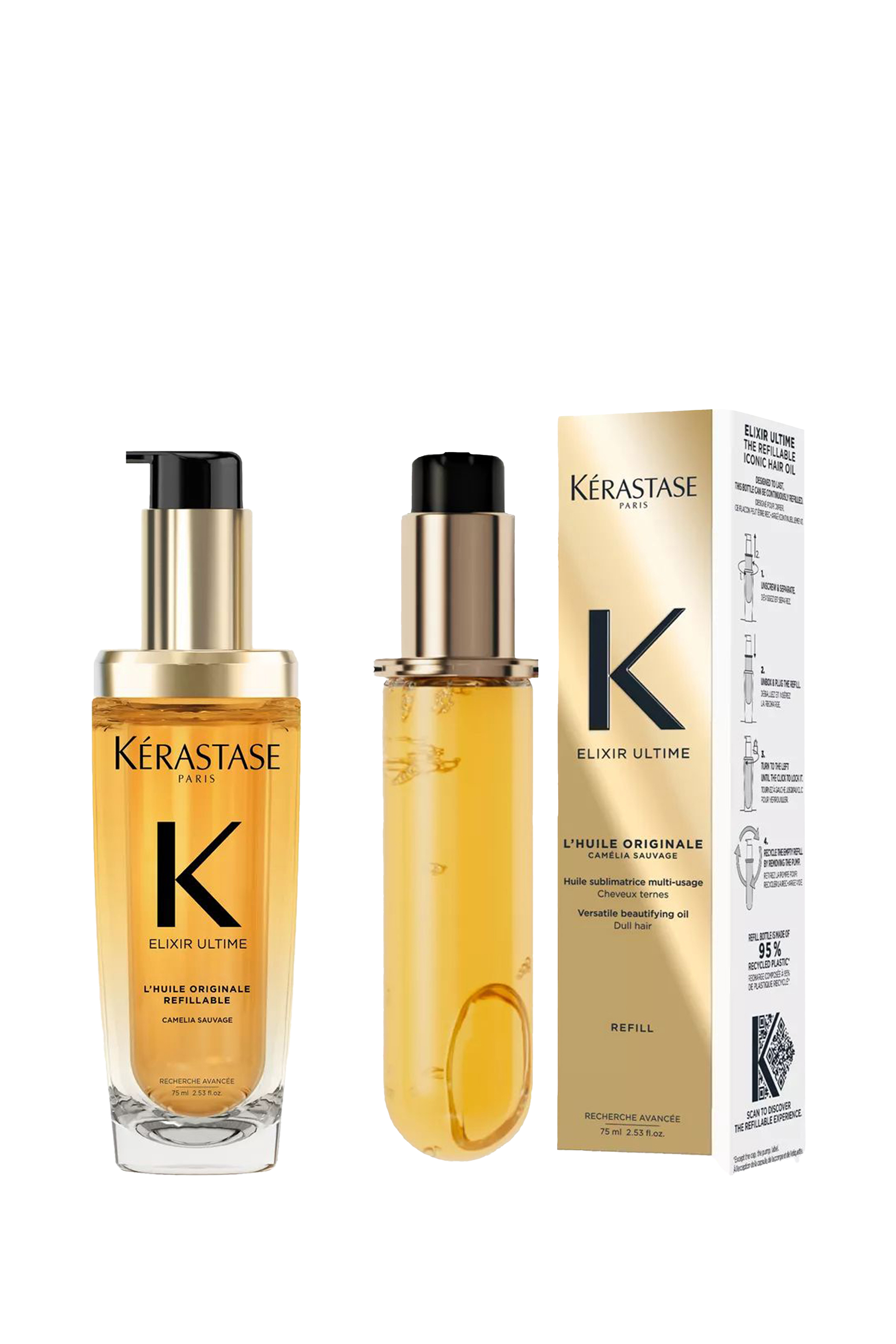 مجموعة زيت وعبوة إعادة ملء ألتيميت الكسير