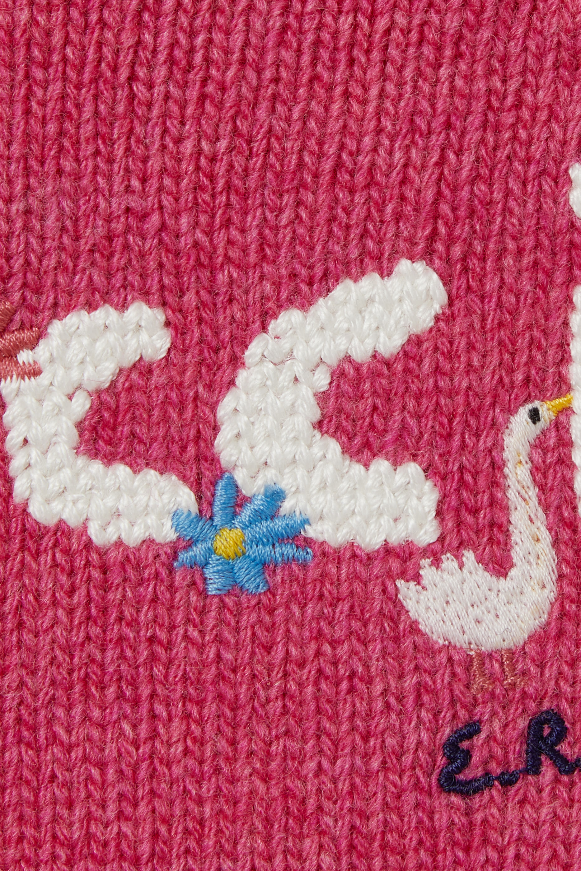 كنزة مطرزة بشعار الماركة صوف للأطفال