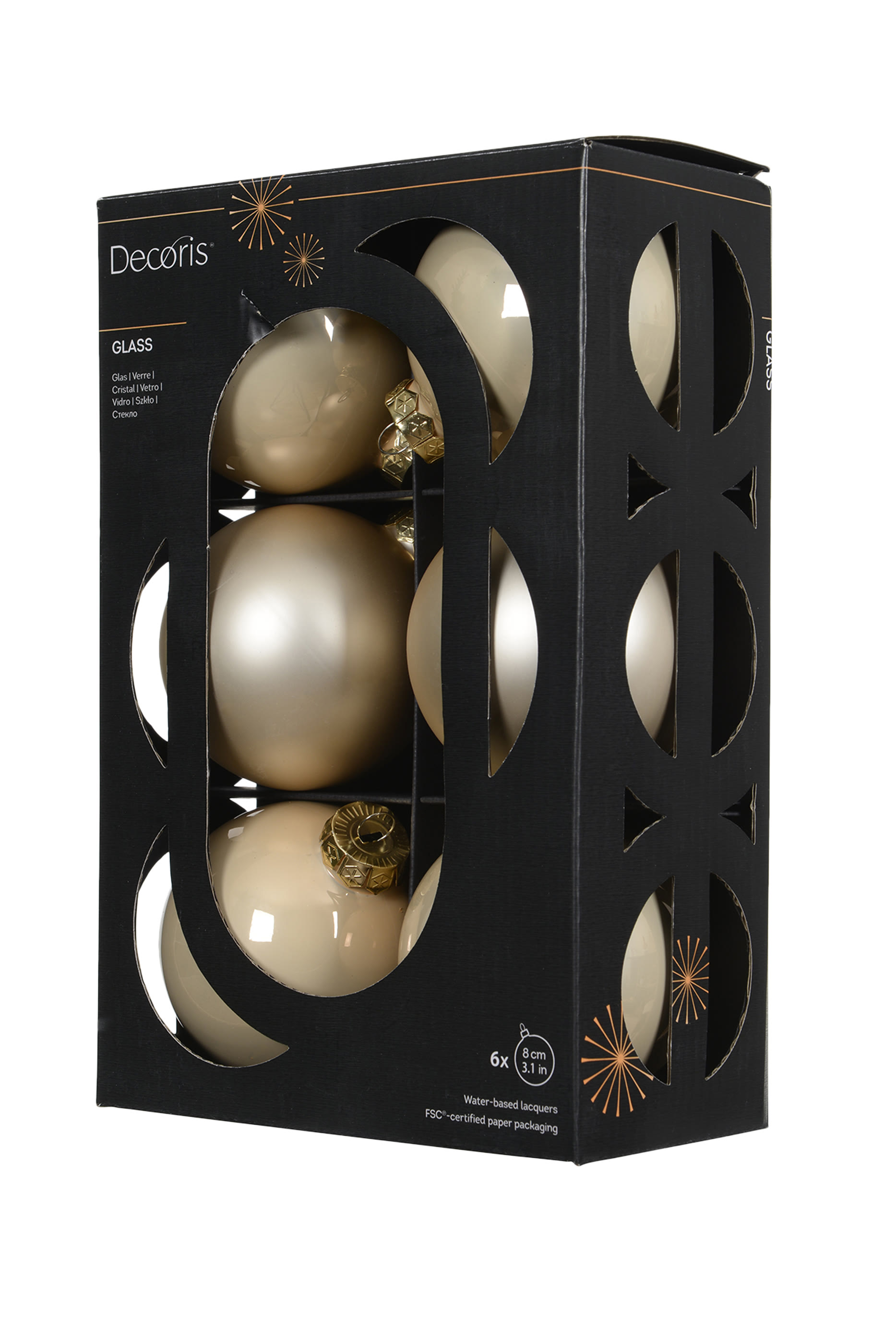 طقم كرات زينة، 6 قطع