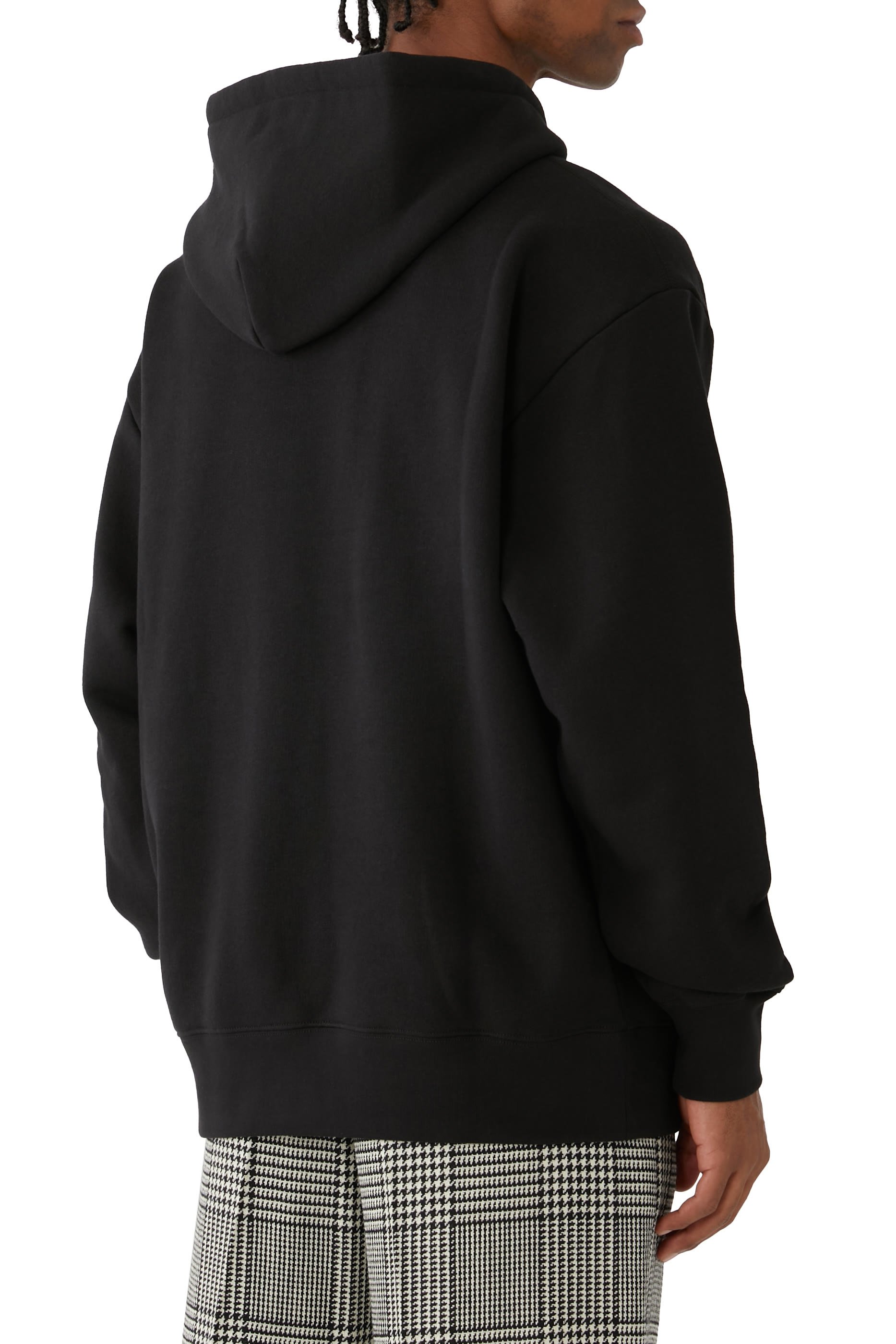 سويت شيرت بنقشة شعار الماركة وغطاء رأس قطن