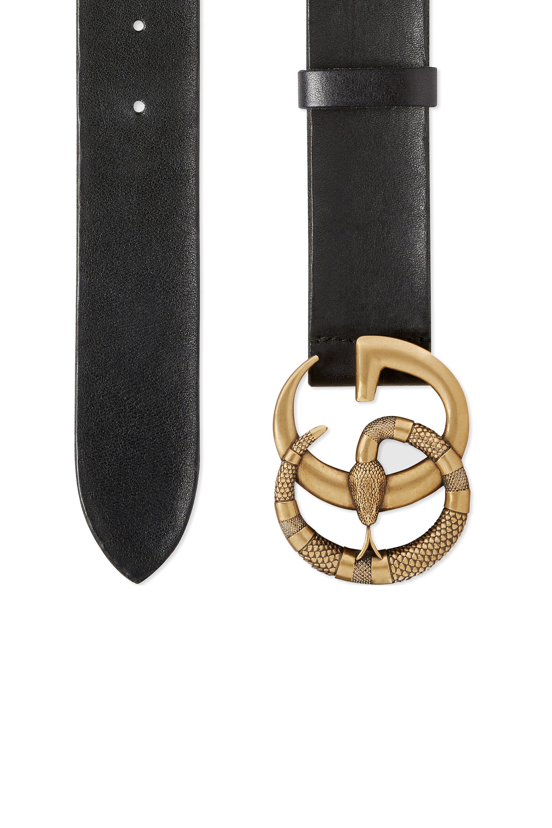 حزام بإبزيم بتصميم حرفي GG متداخلين أحدهما على شكل أفعى