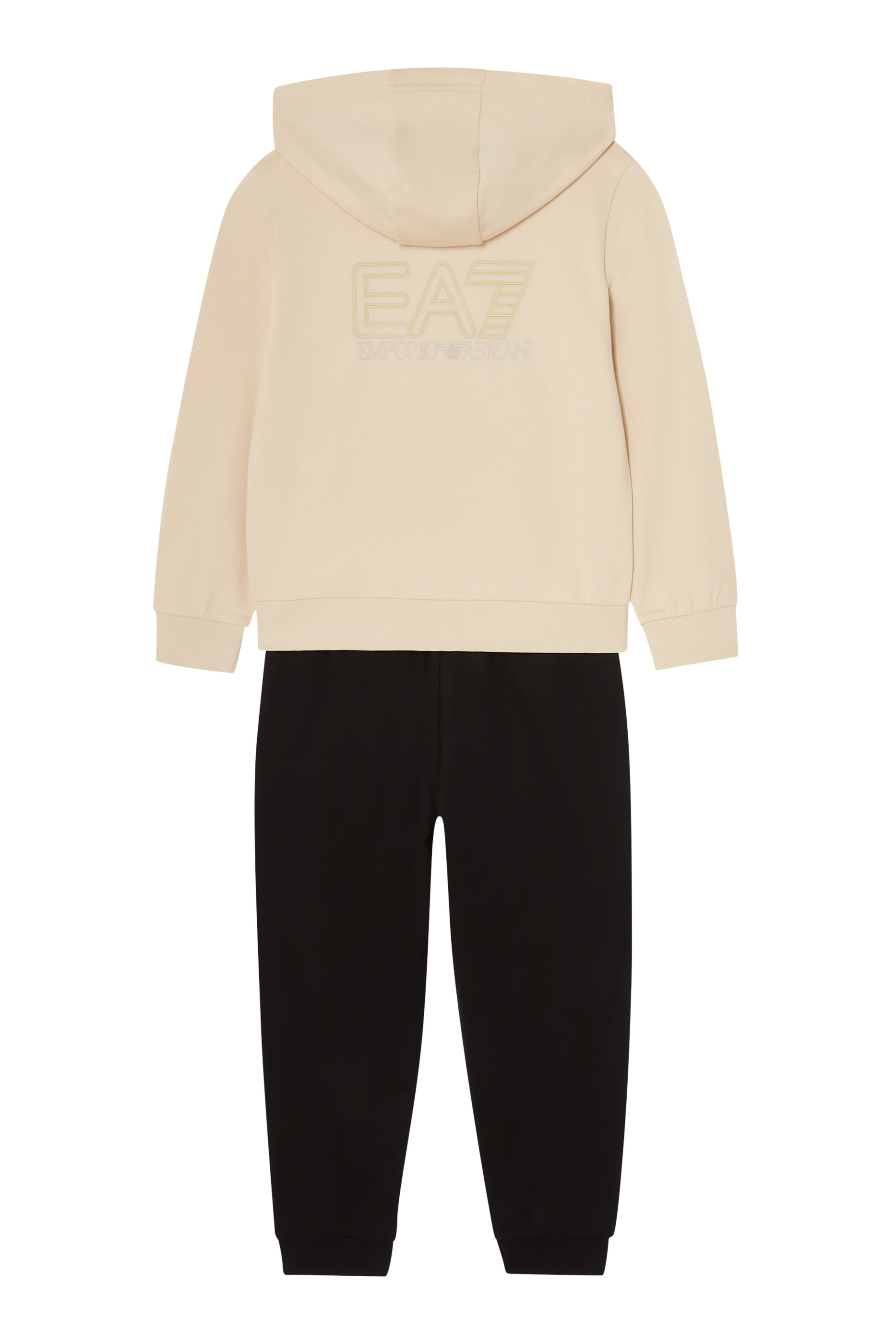 طقم بدلة هودي رياضي بشعار الماركة للأطفال