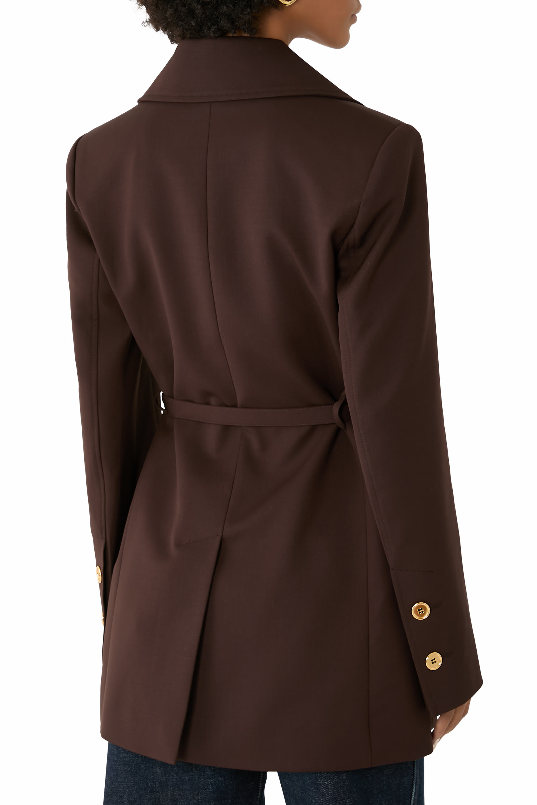 جاكيت لونغ لاين بصف أزرار للإغلاق