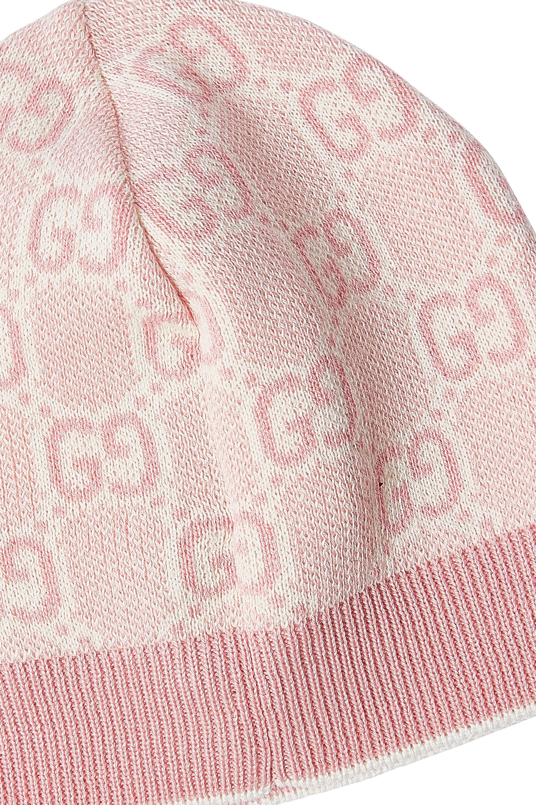 قبعة بنقشة حرفي شعار الماركة قطن للرضع