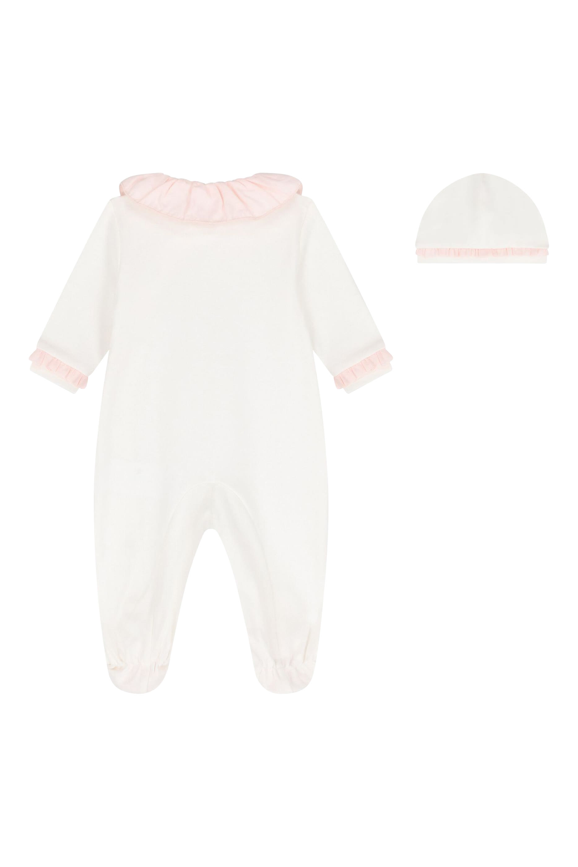 Kids Bow Print Bodysuit & Hat Set 