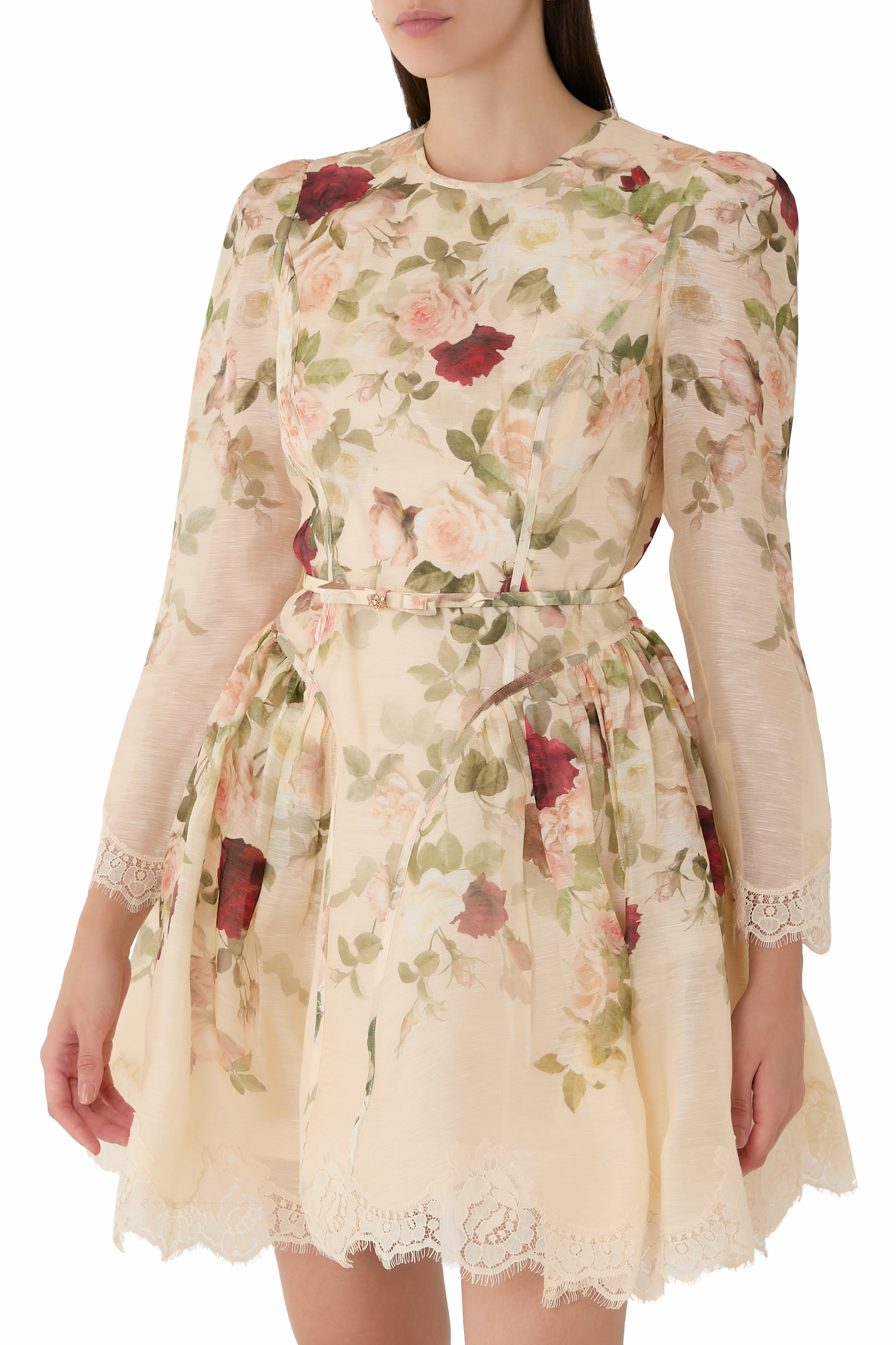 فستان هيبنوتيك قصير بحافة دانتيل