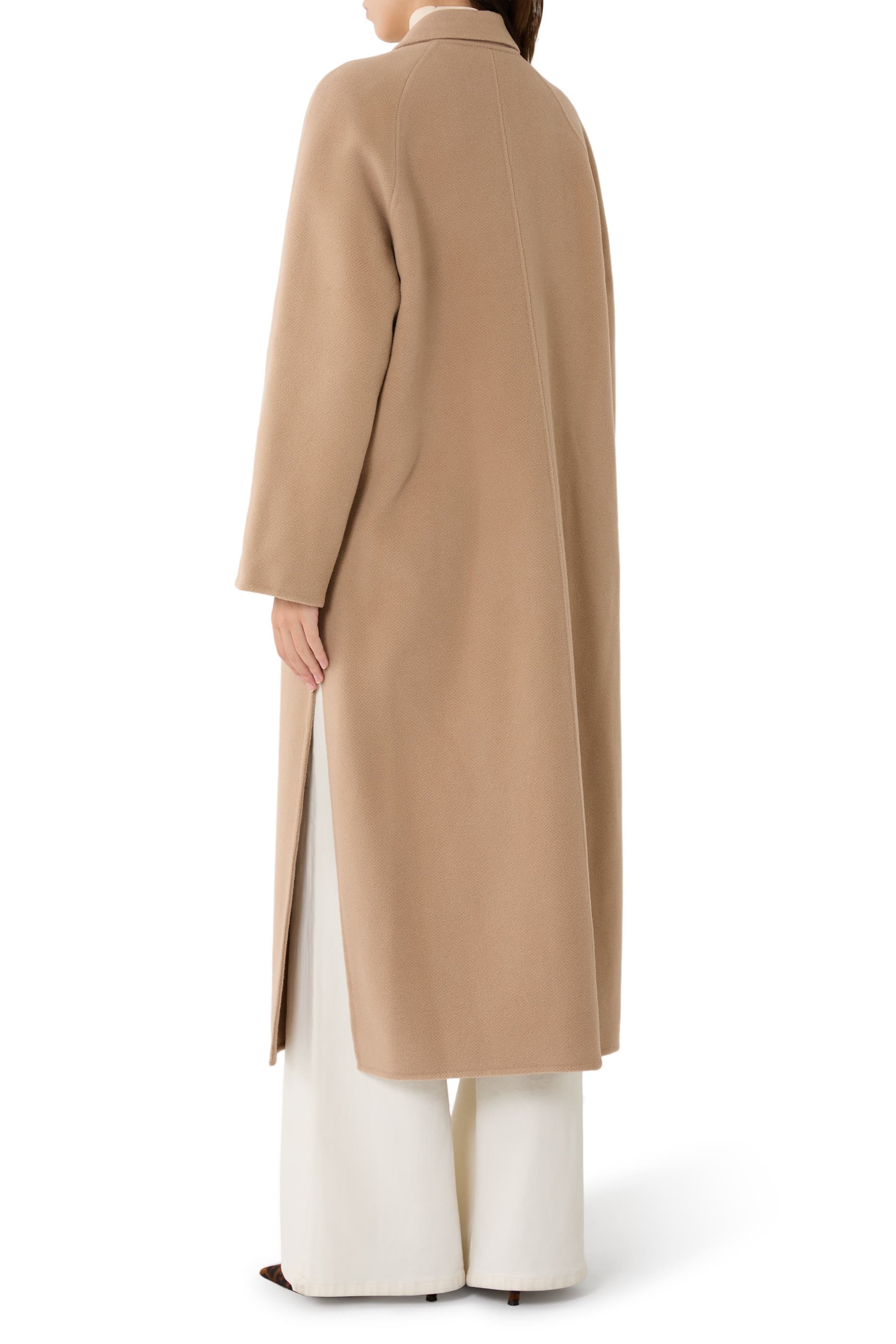 معطف طويل بصفي أزرار