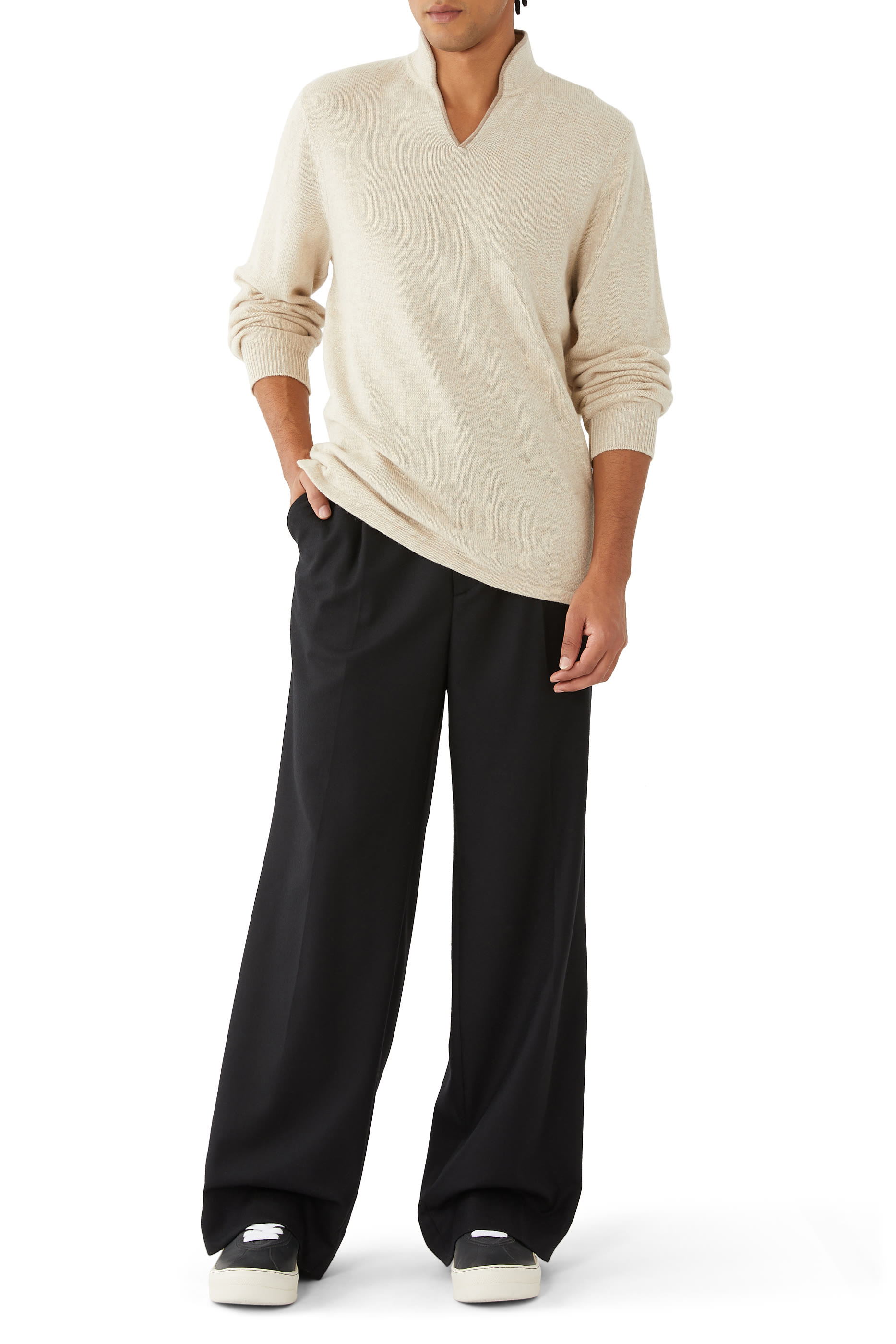 سترة بولو إيلين بياقة V