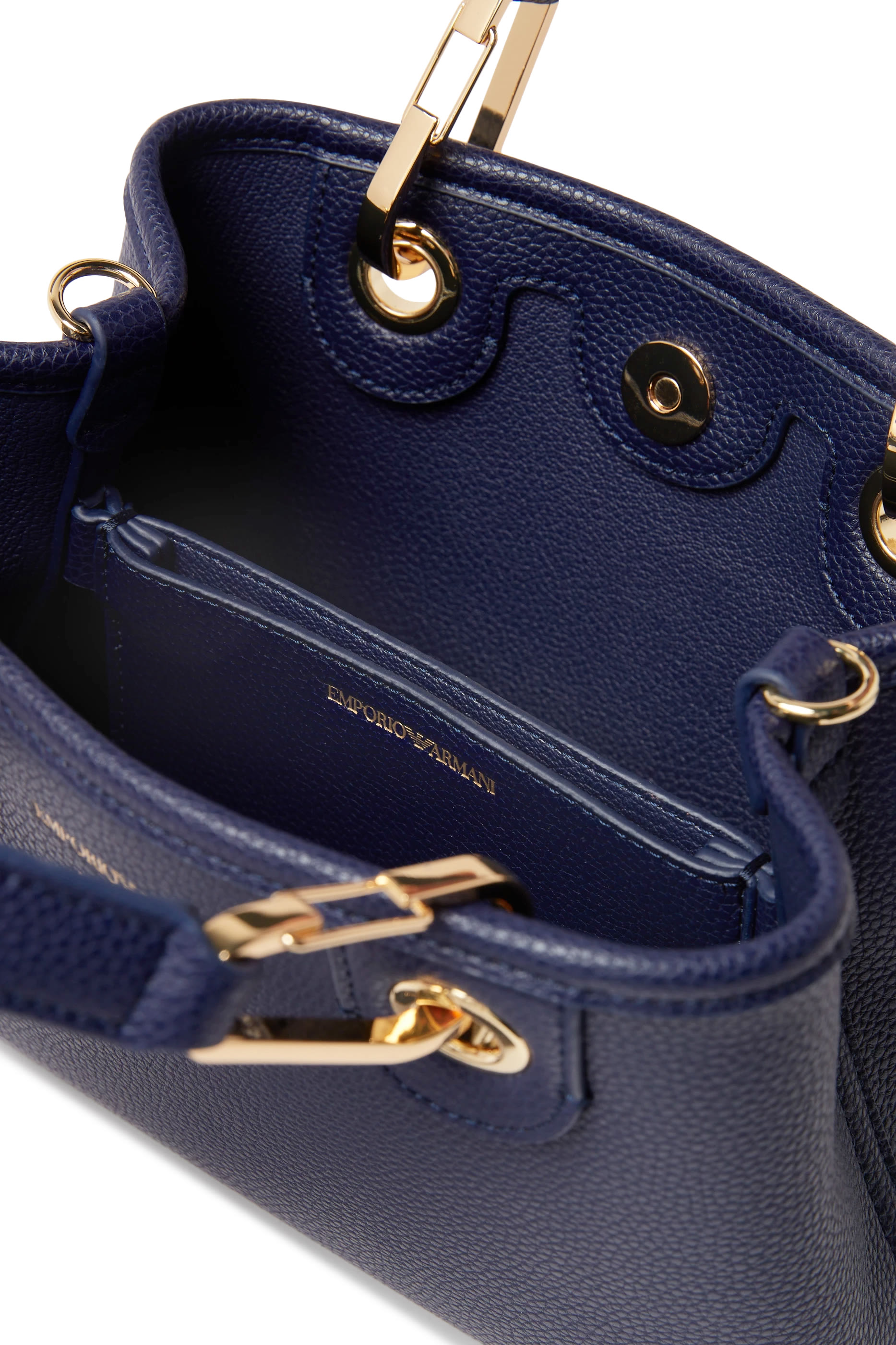 حقيبة يد صغيرة بنقشة شعار الماركة