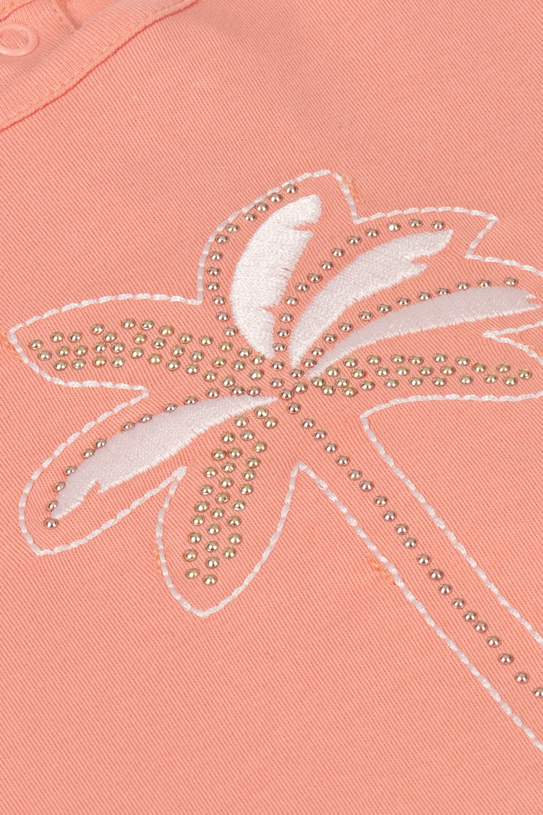 تيشيرت مطرز بشعار الماركة قطن للأطفال