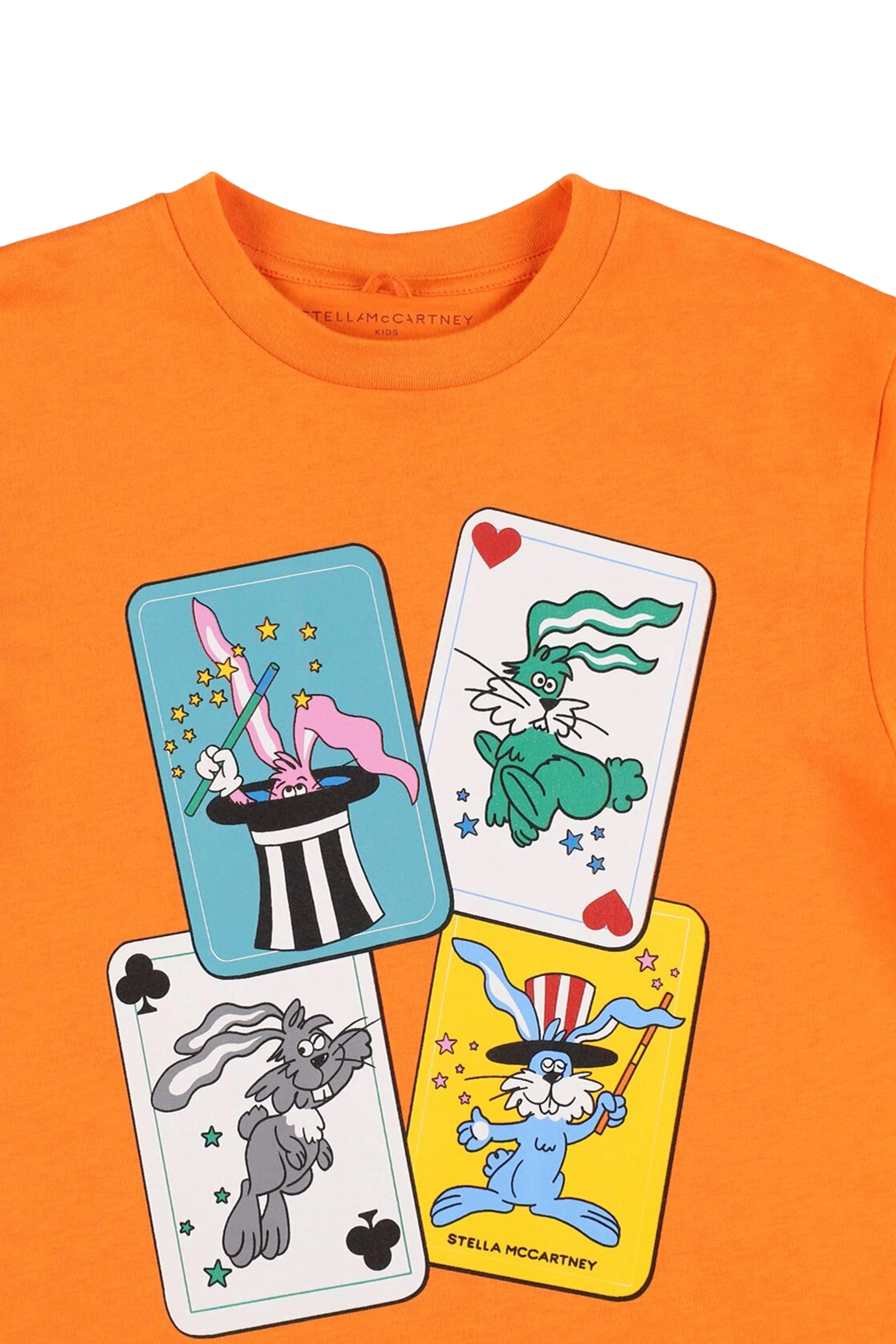 تيشيرت بياقة ضيقة وطبعة بتصميم أرنب الساحر غرافيكية للأطفال