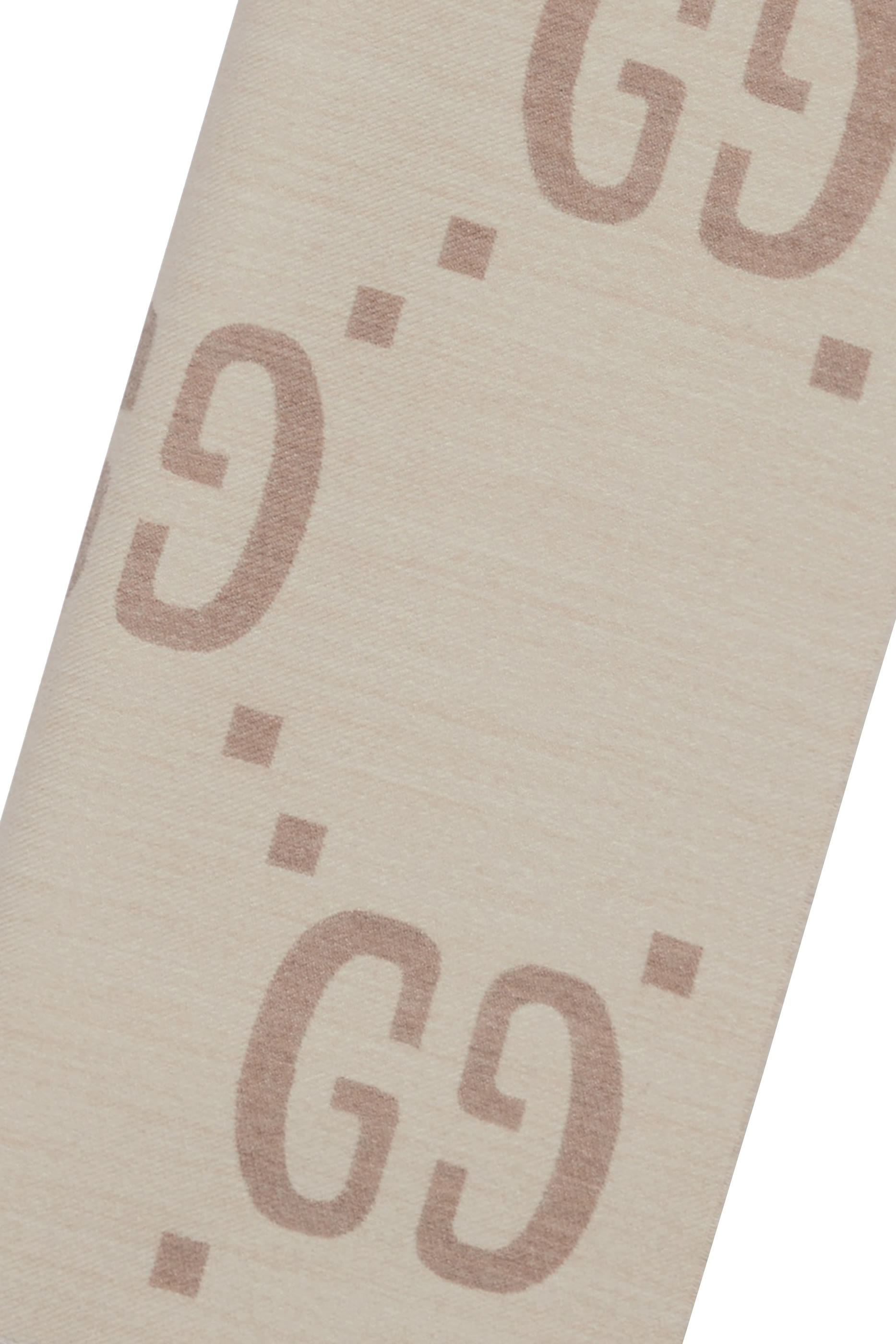 وشاح جاكار صوف حرير بنقشة حرفي شعار الماركة