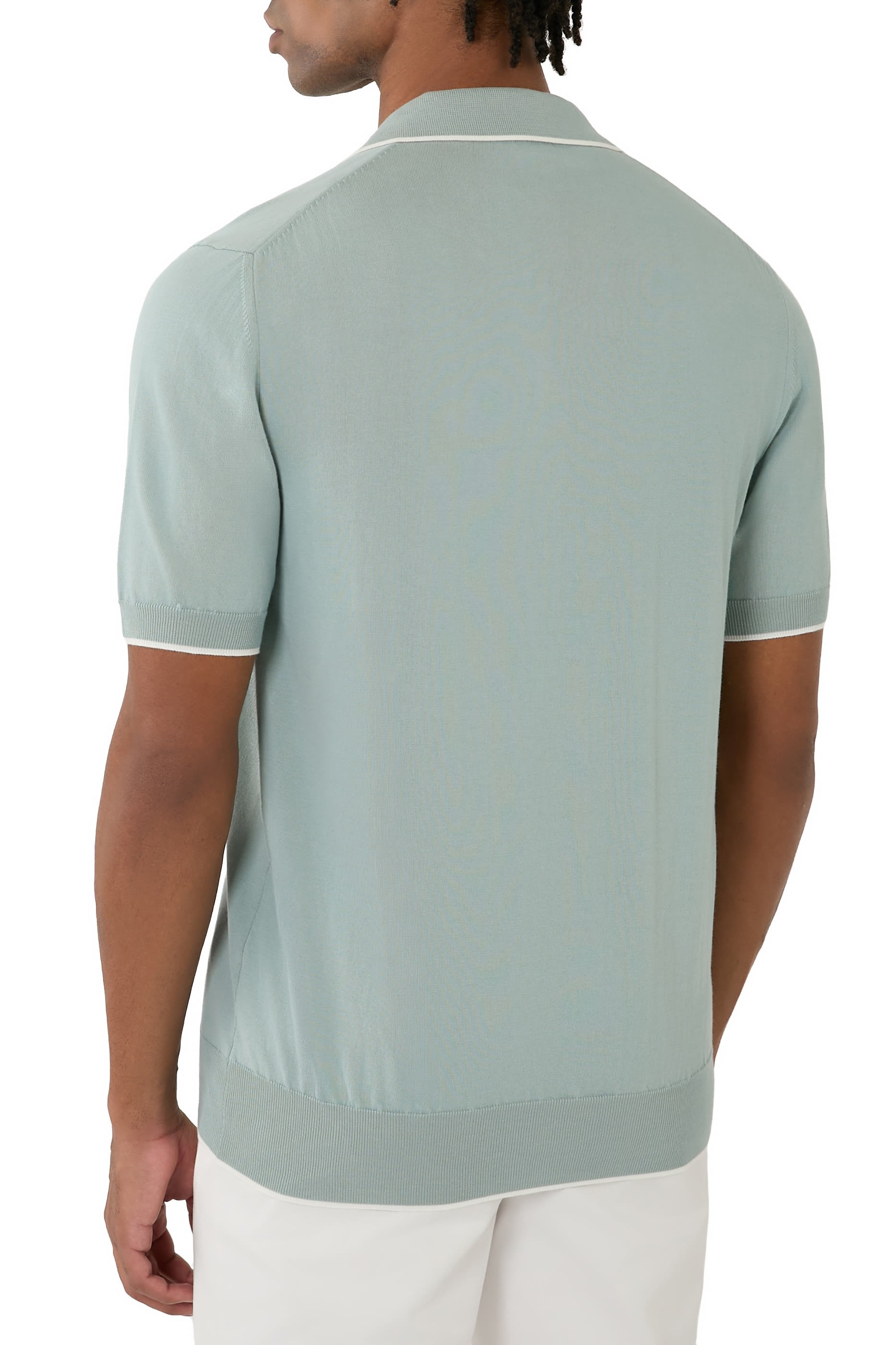 قميص بولو بلا أزرار بأكمام قصيرة