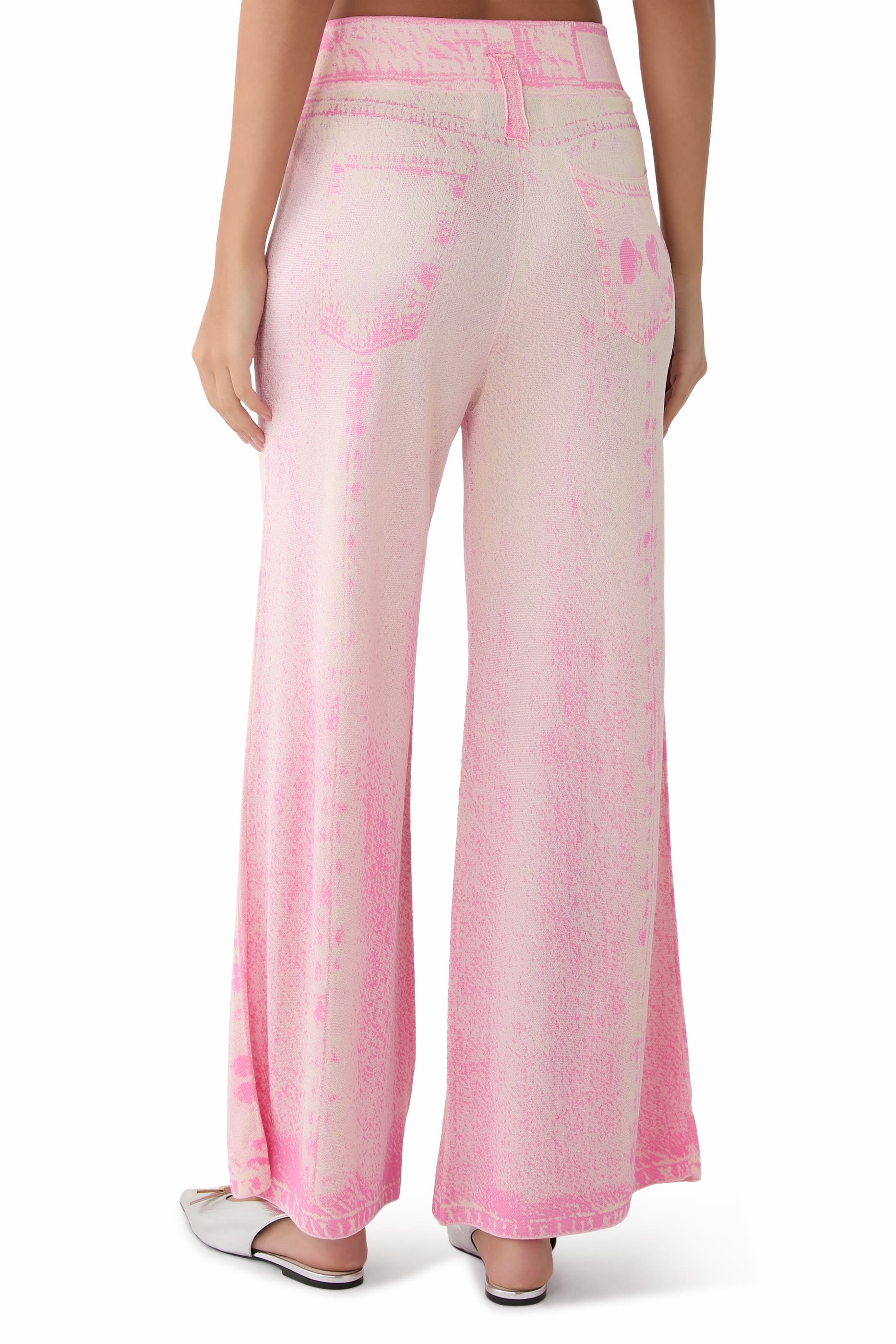 بنطال أريا بقصة ساق واسعة دنيم