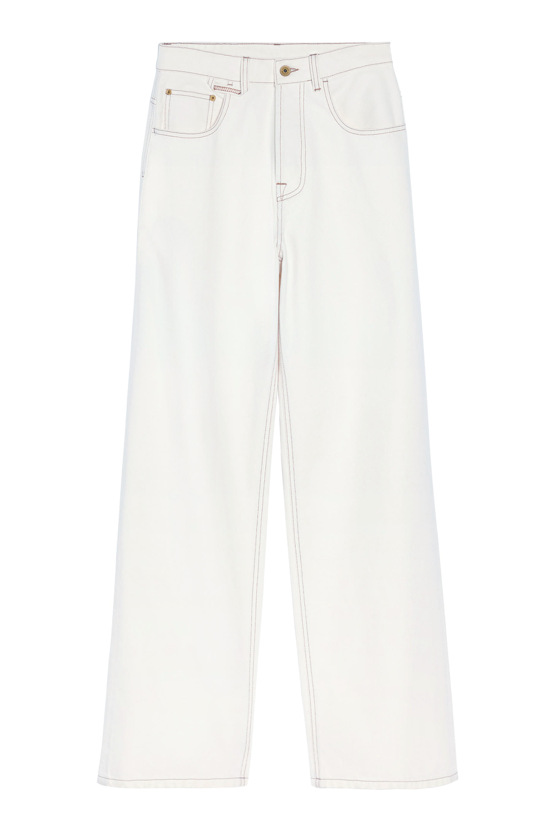 بنطال دنيم بقصة ساق واسعة