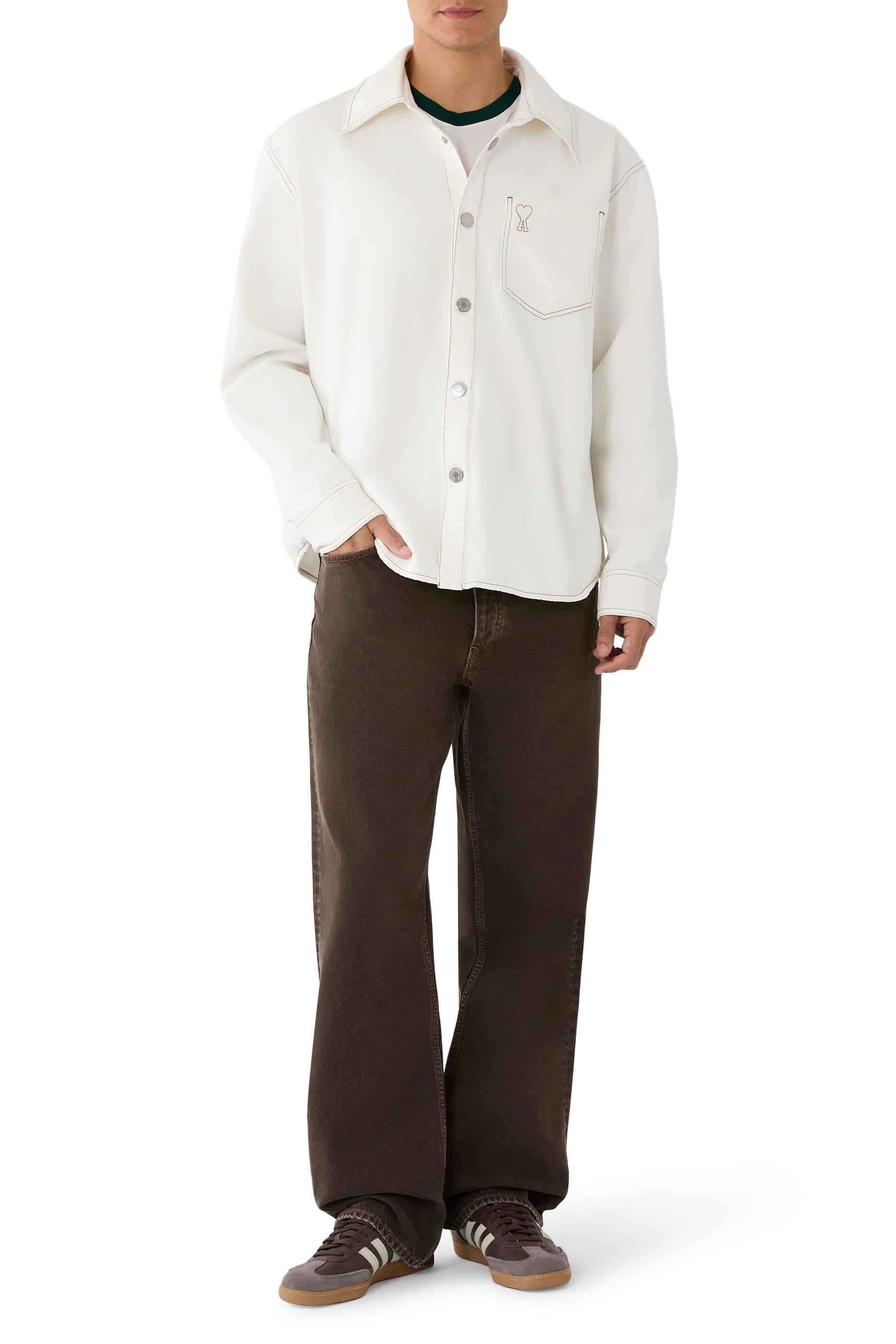 جاكيت بتصميم قميص بياقة مدببة