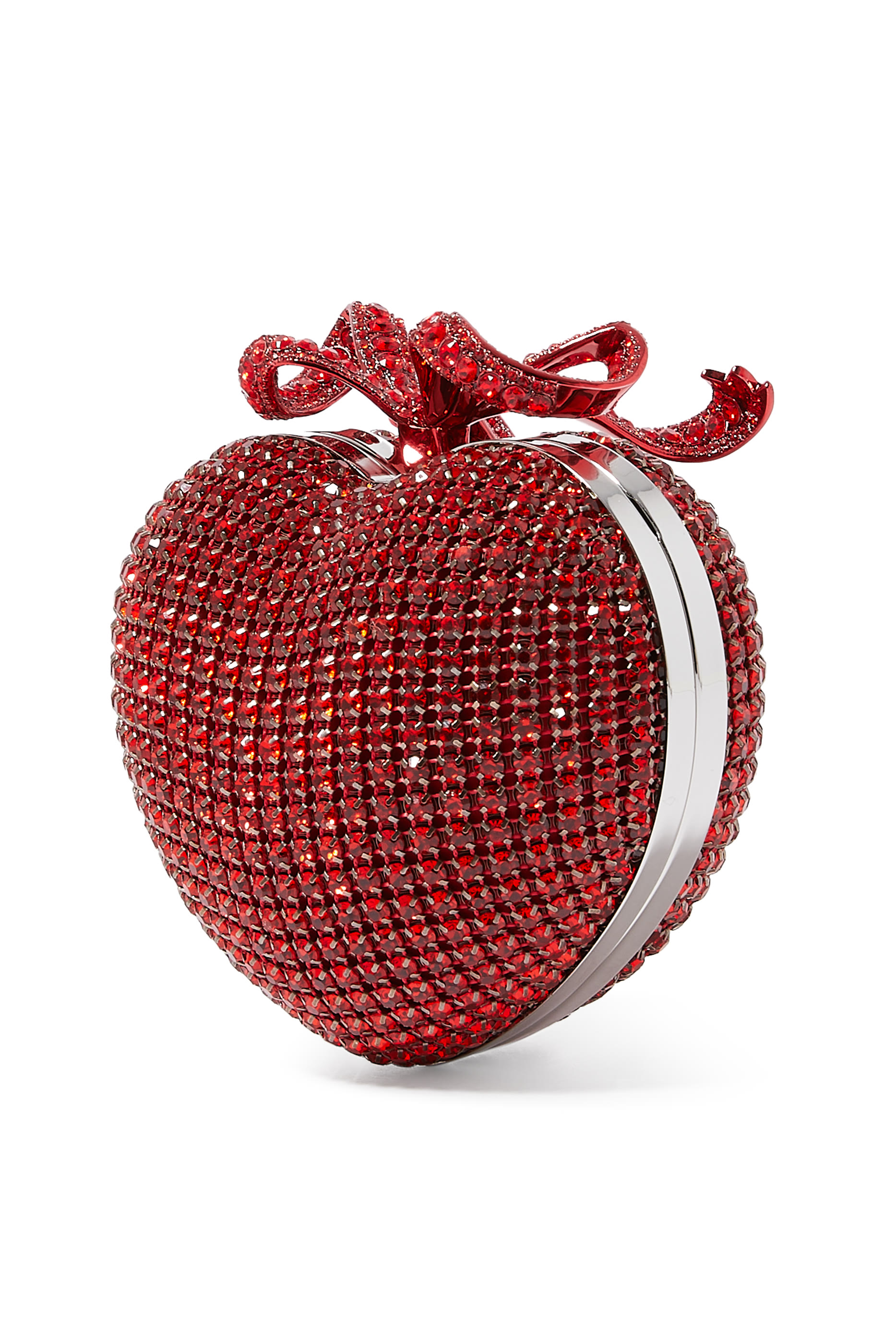 كلاتش بتصميم قلب مرصع بالكريستال