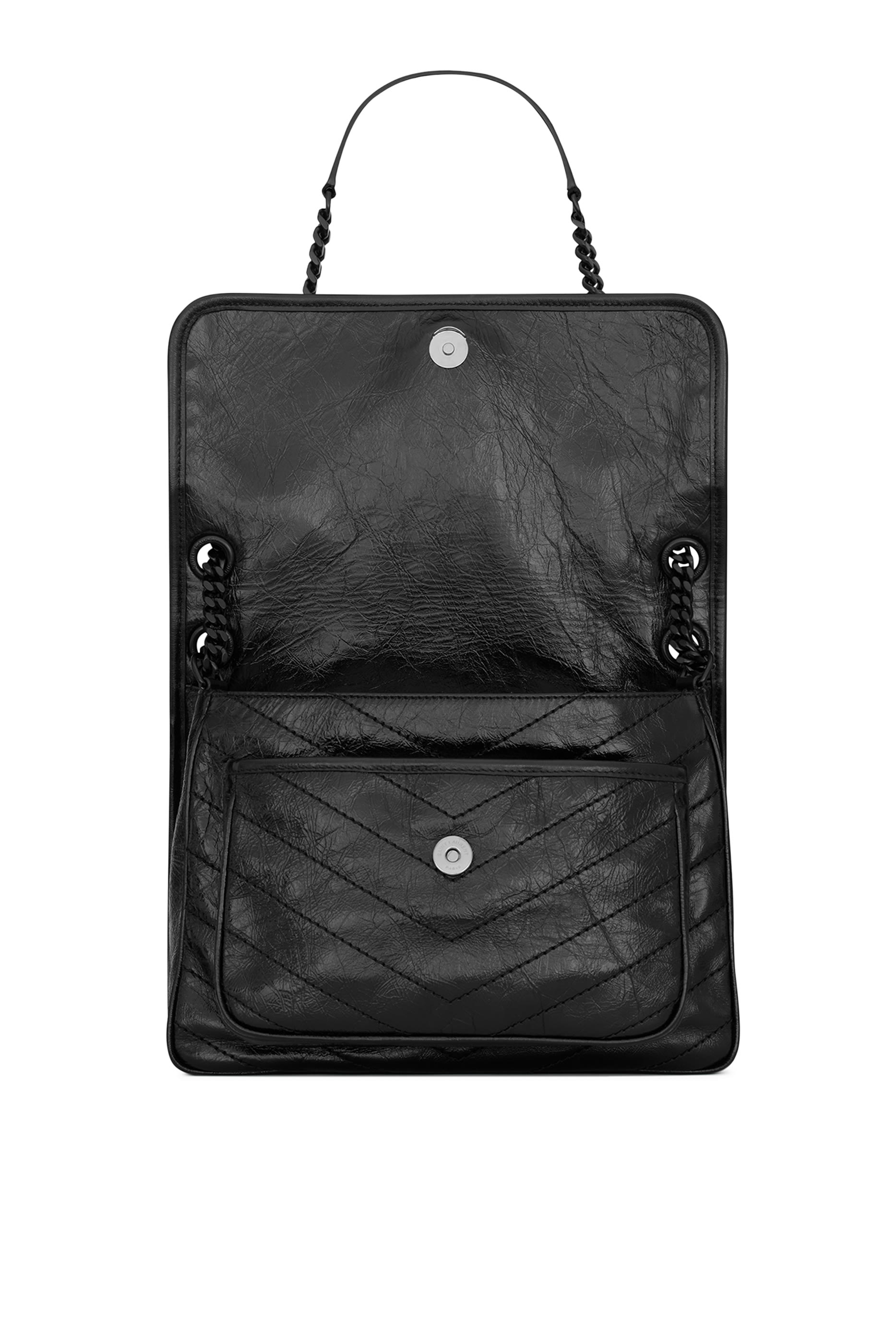 حقيبة كتف نيكي متوسطة جلد كلاسيكي