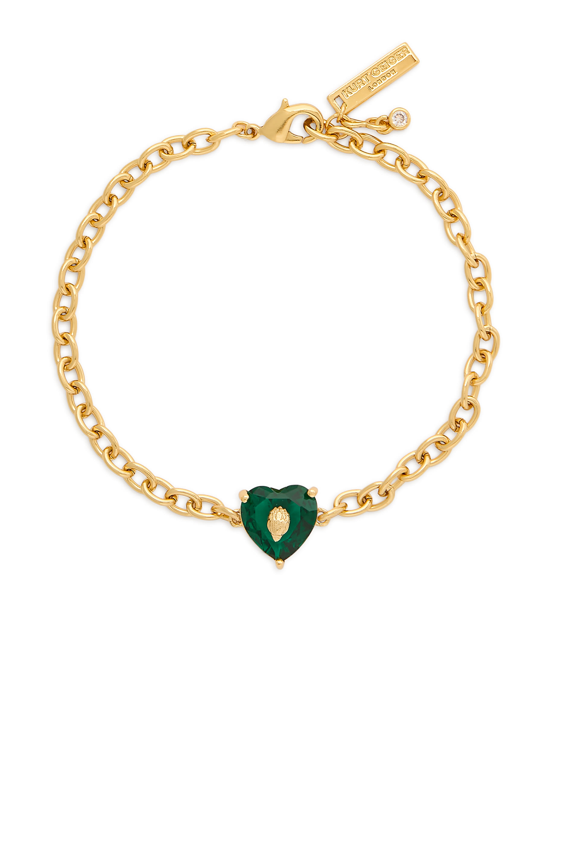 سوار بحلية بتصميم قلب مرصعة بالكريستال