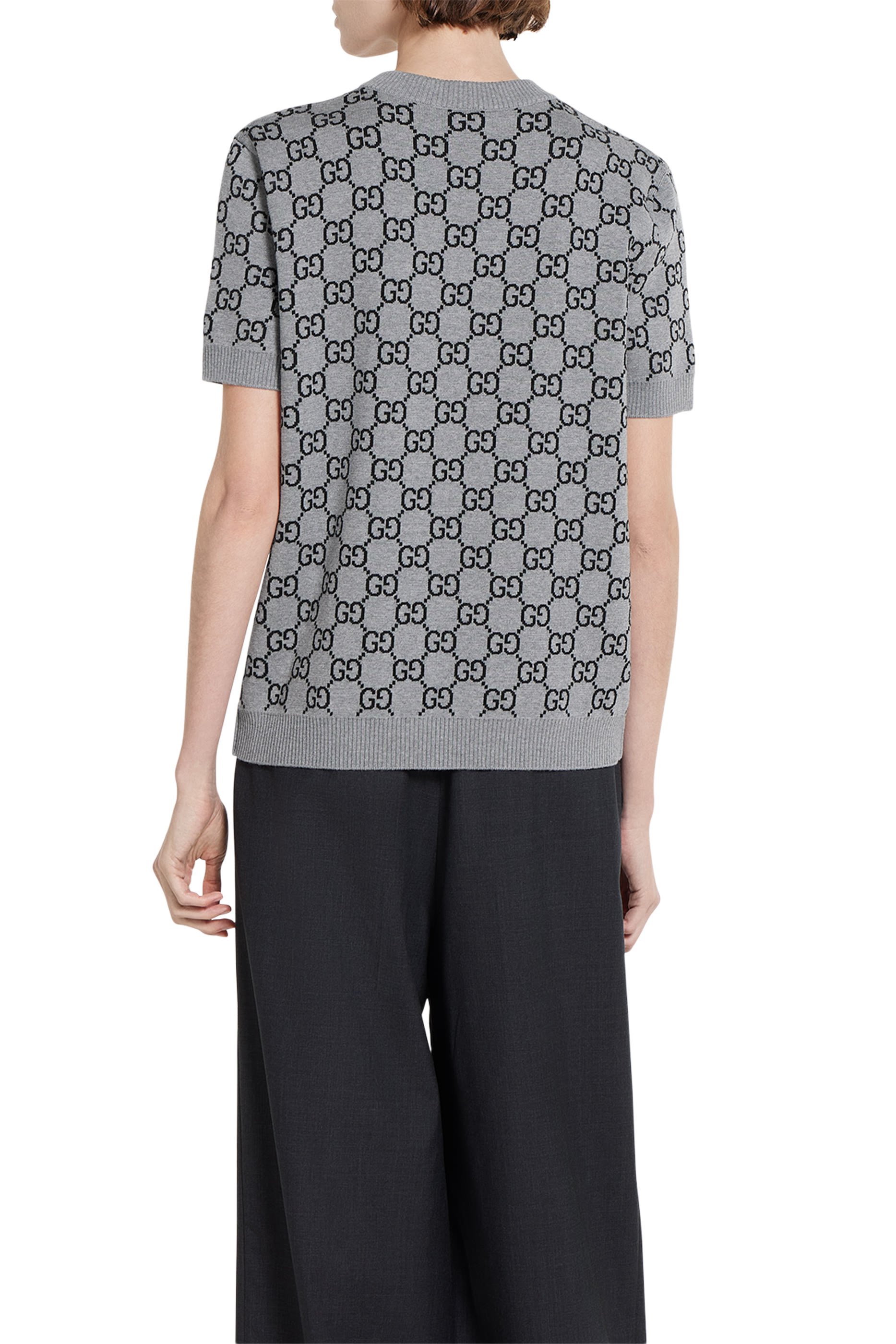  Reversible GG Wool Jacquard Top