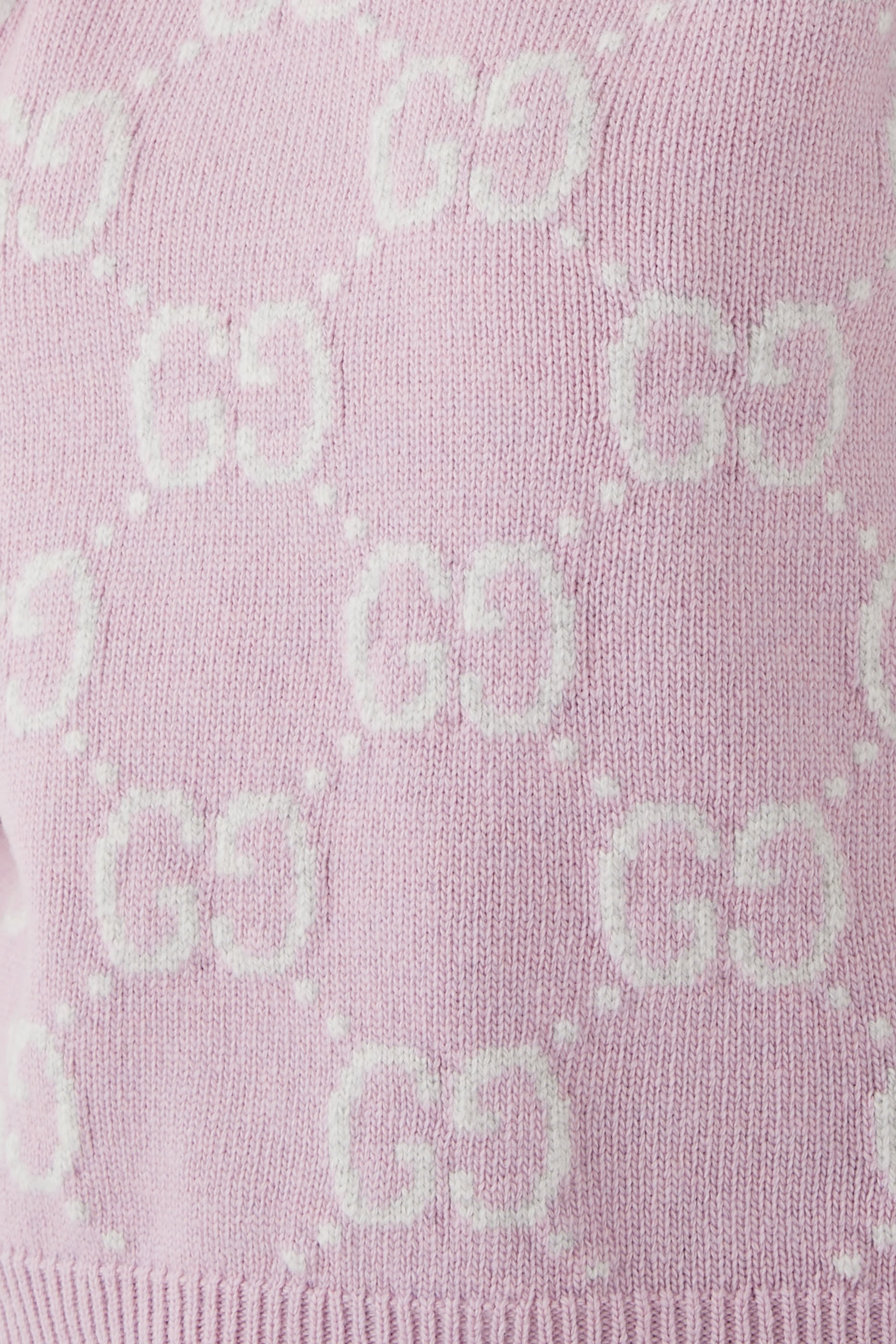 بلوزة منسوجة صوف بنقشة حرفي شعار الماركة