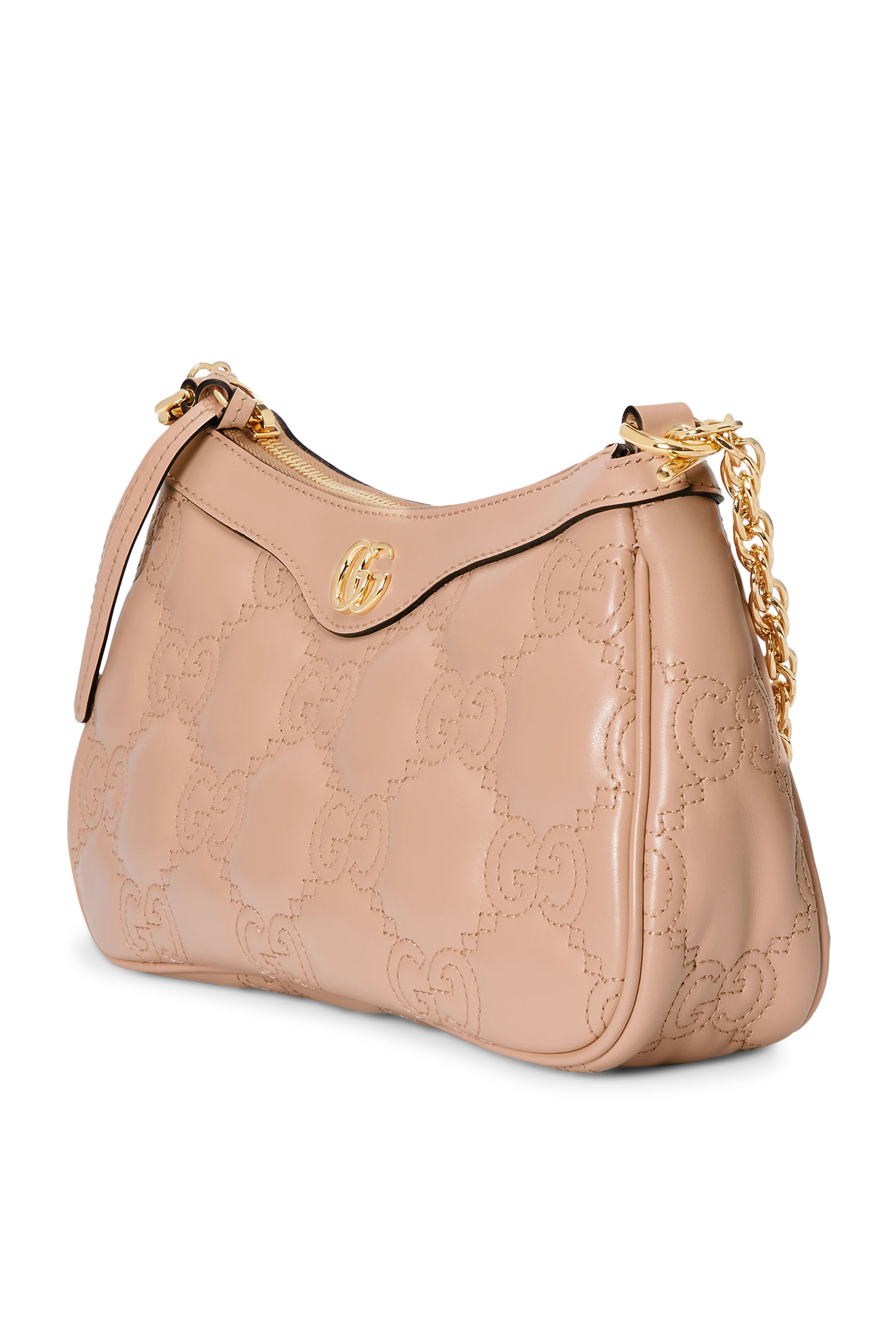 حقيبة يد مبطنة بحرفي شعار الماركة