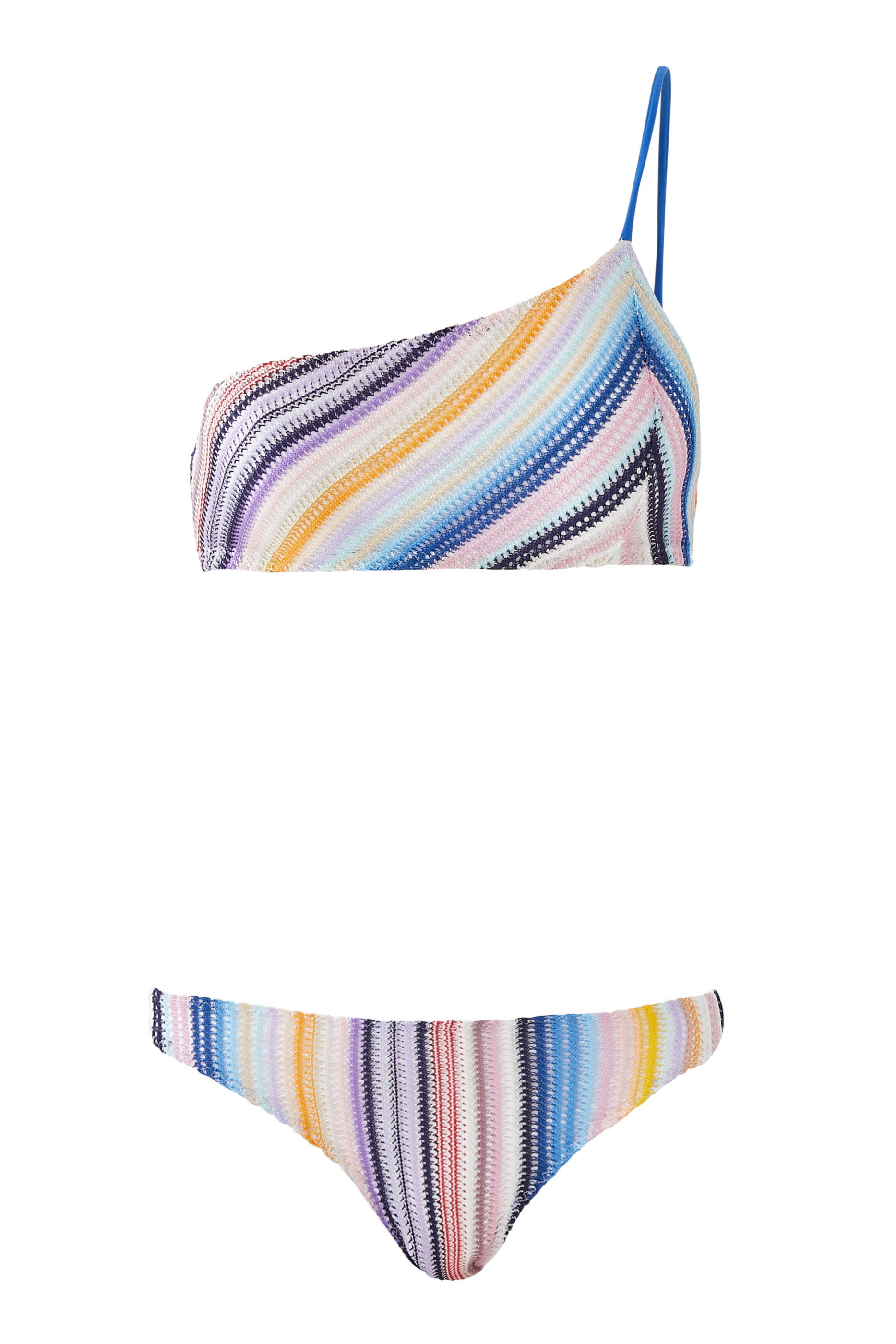 طقم بيكني ماري منسوج بكتف واحد