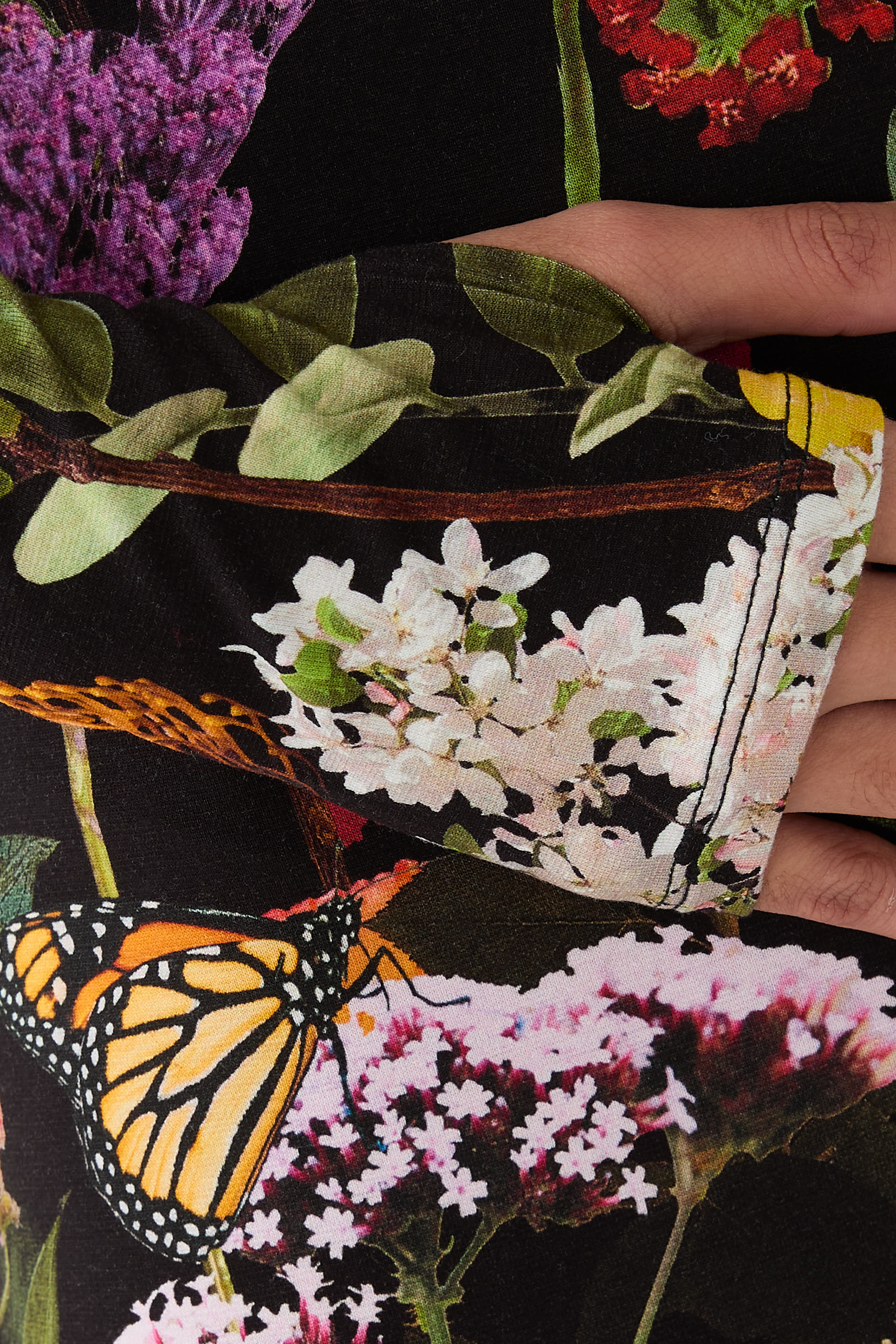 فستان ديلورا بطبعات زهور متوسط الطول