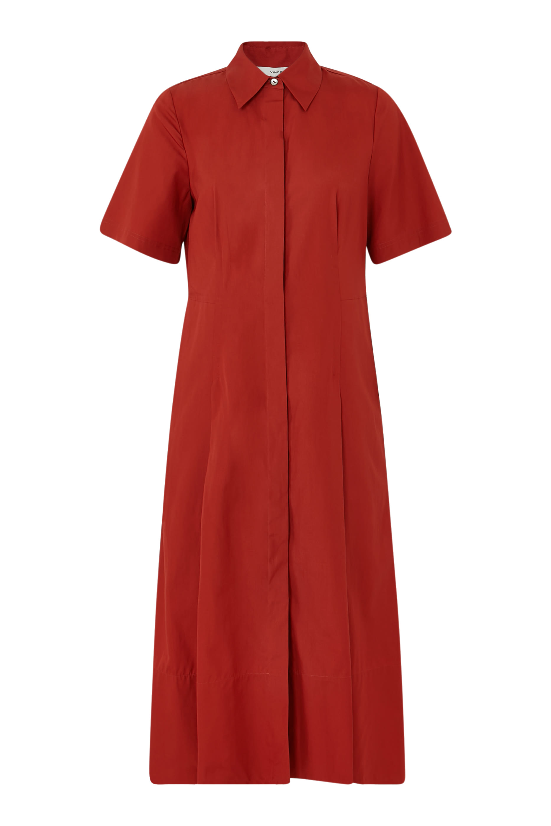 فستان بنمط قميص بأكمام قصيرة