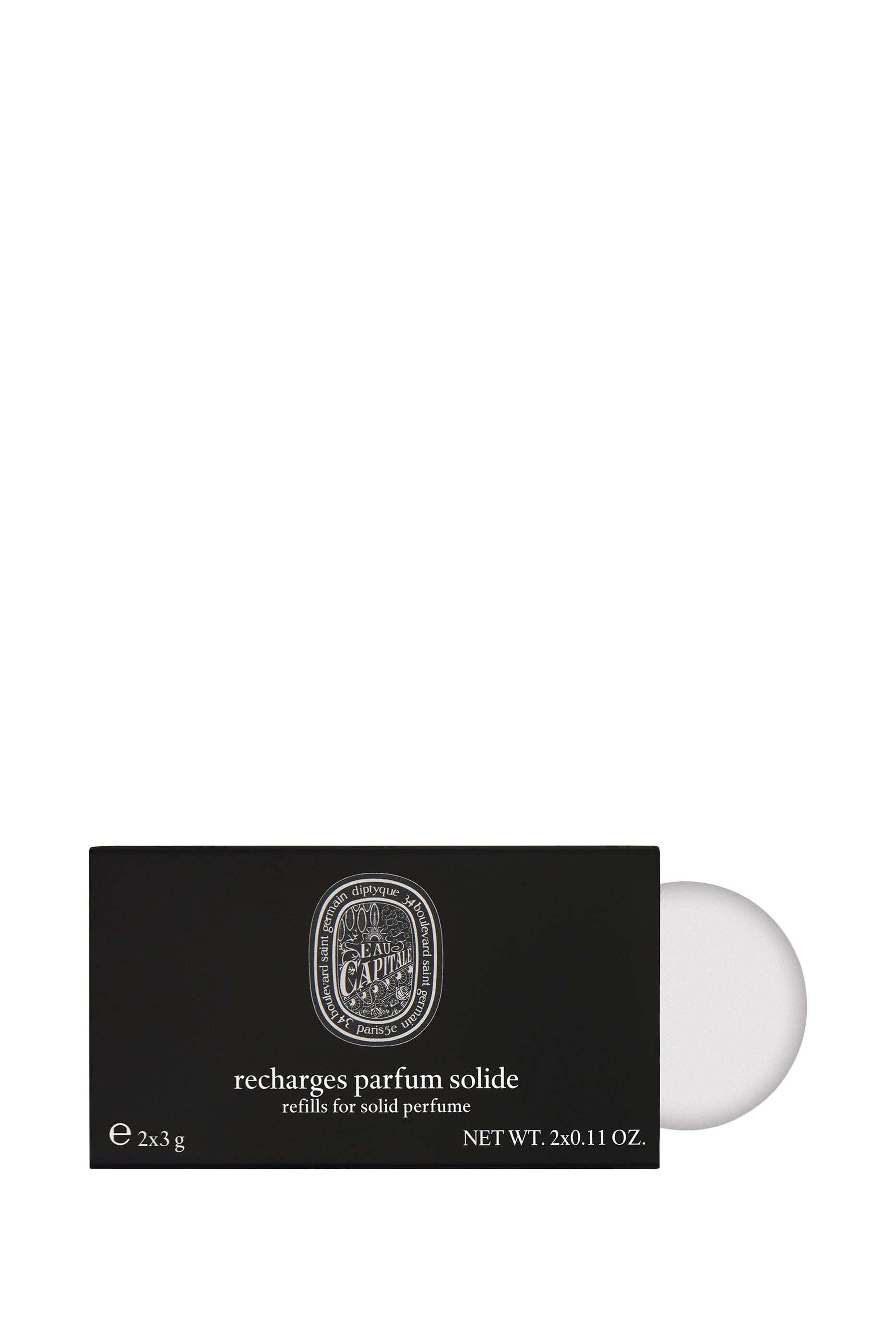 مجموعة عبوة إعادة ملء العطر الصلب أو كابيتال، طعتان