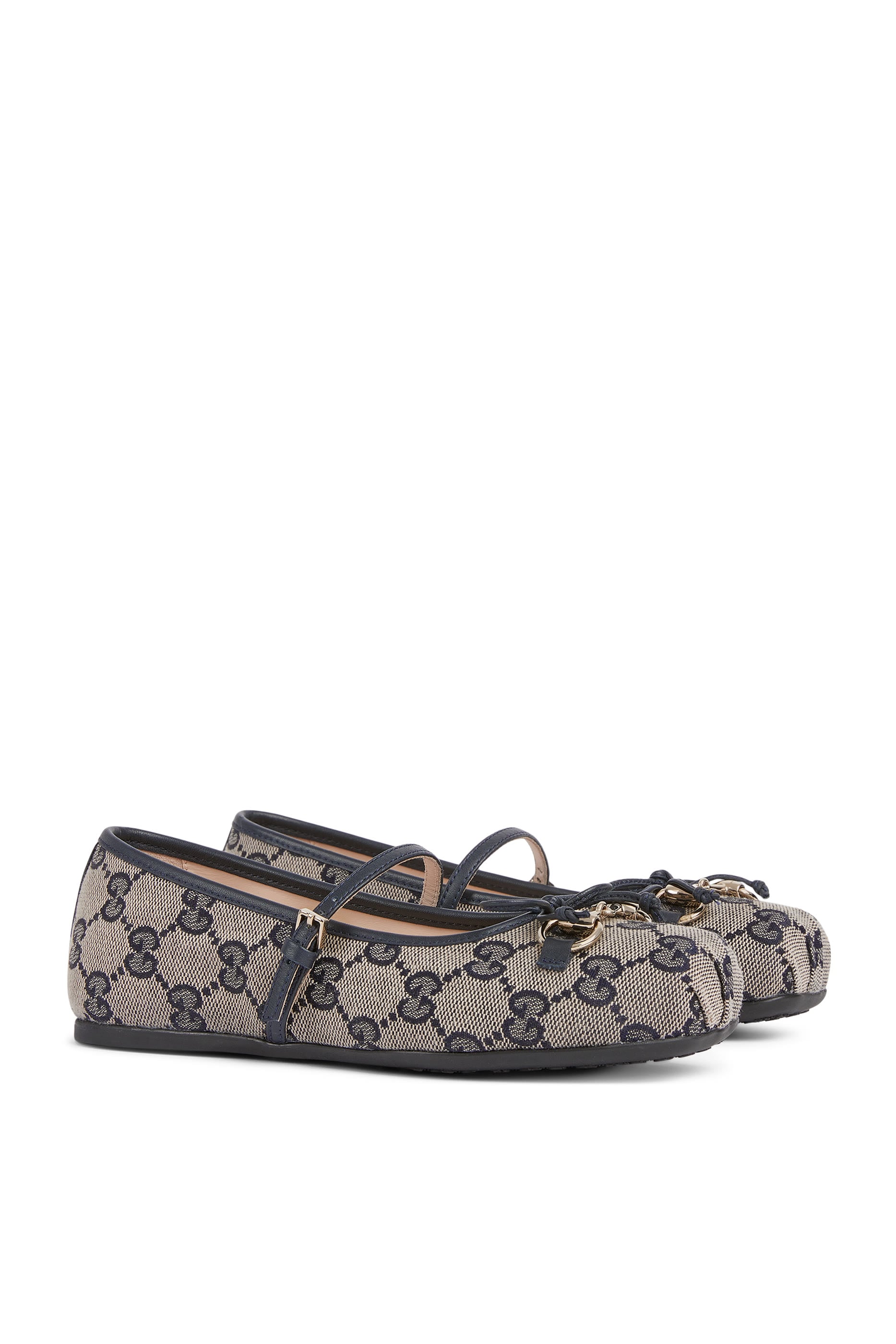 Kids GG Horsebit Ballet Flats