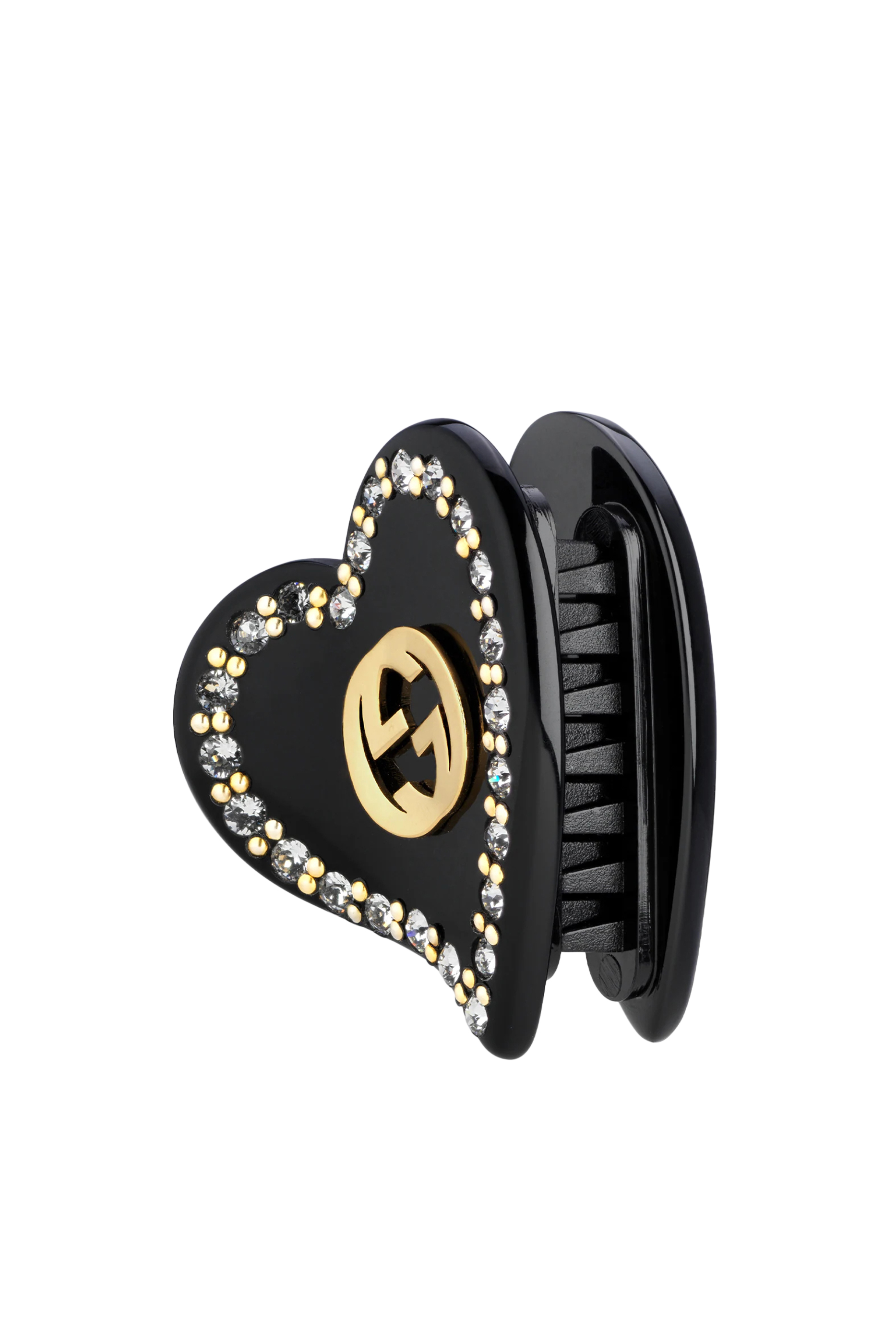 مشبك شعر بتصميم قلب بحرفي شعار الماركة متداخلين