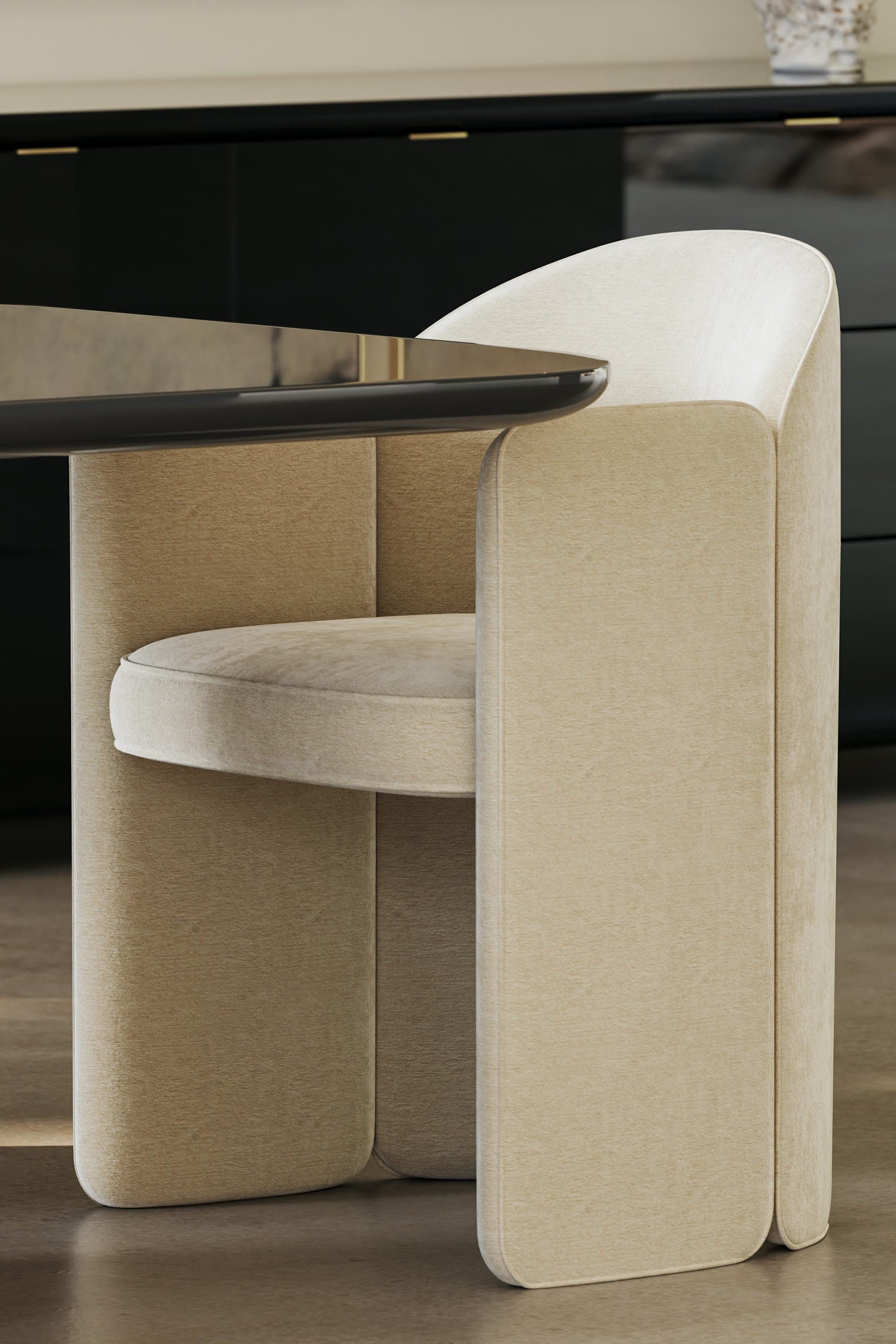 كرسي عشاء بتصميم متداخل