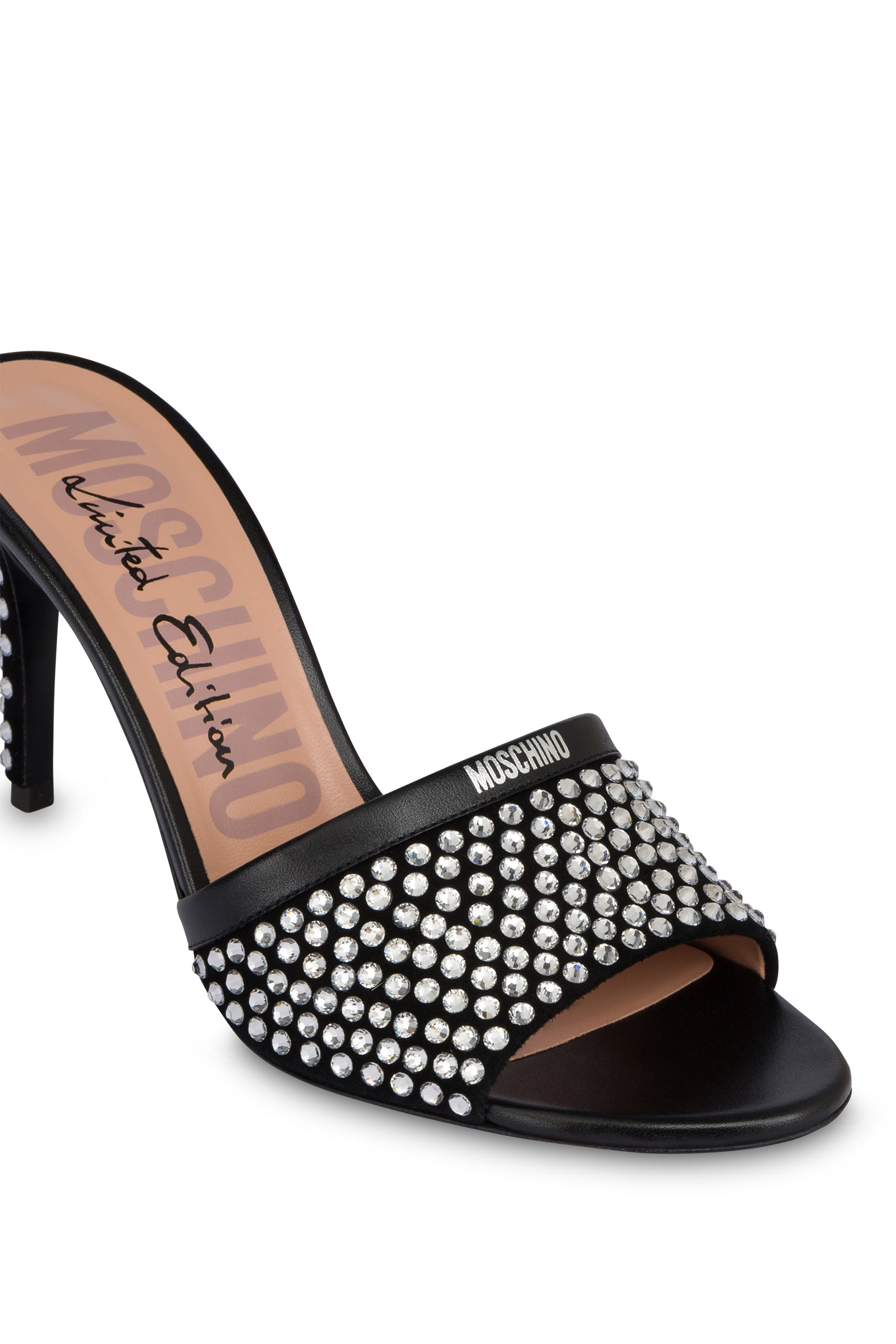 حذاءمفتوح من الخلف 85 مرصع بالكريستال بإصدار محدود