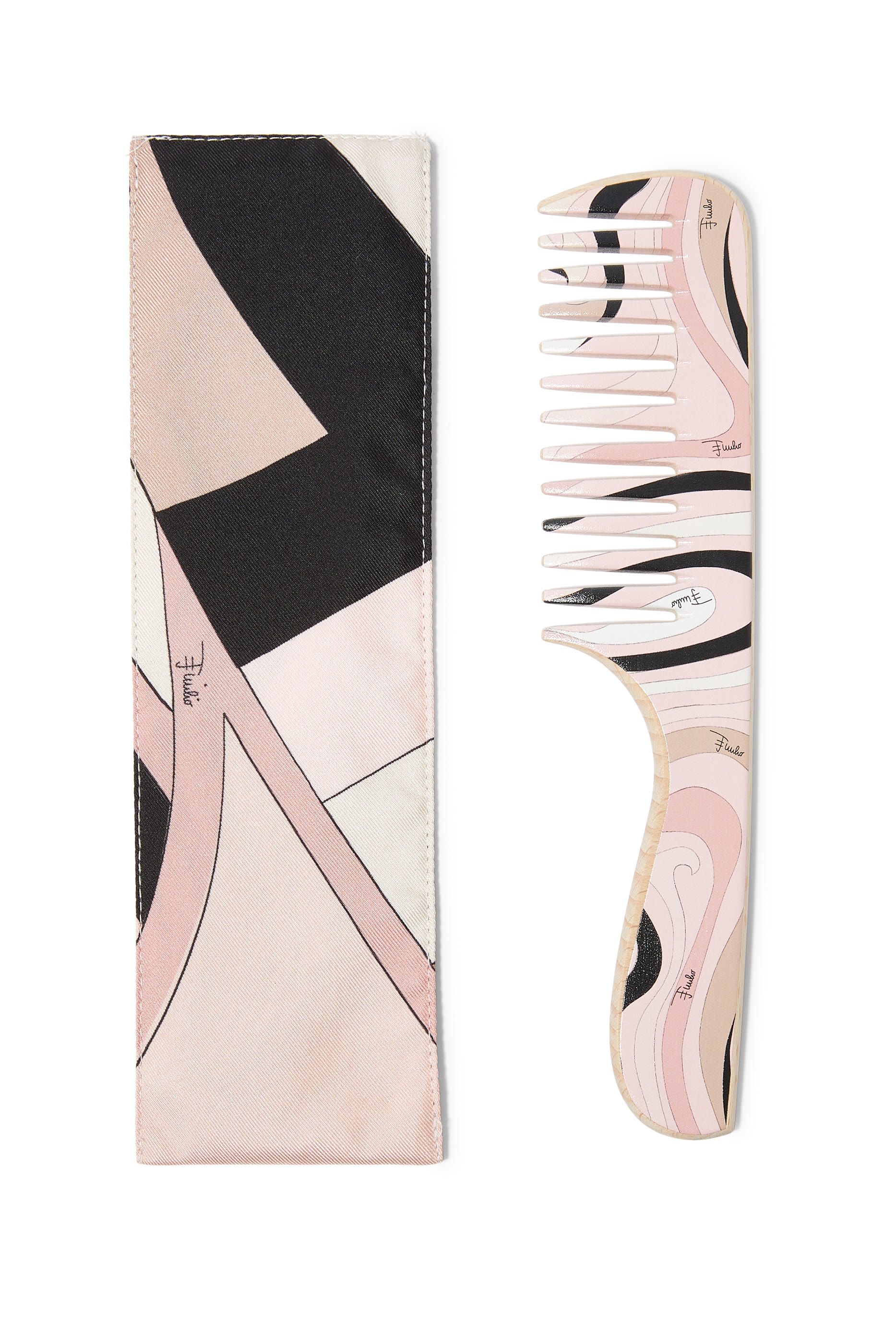 طقم مشط خشبي مع علبة