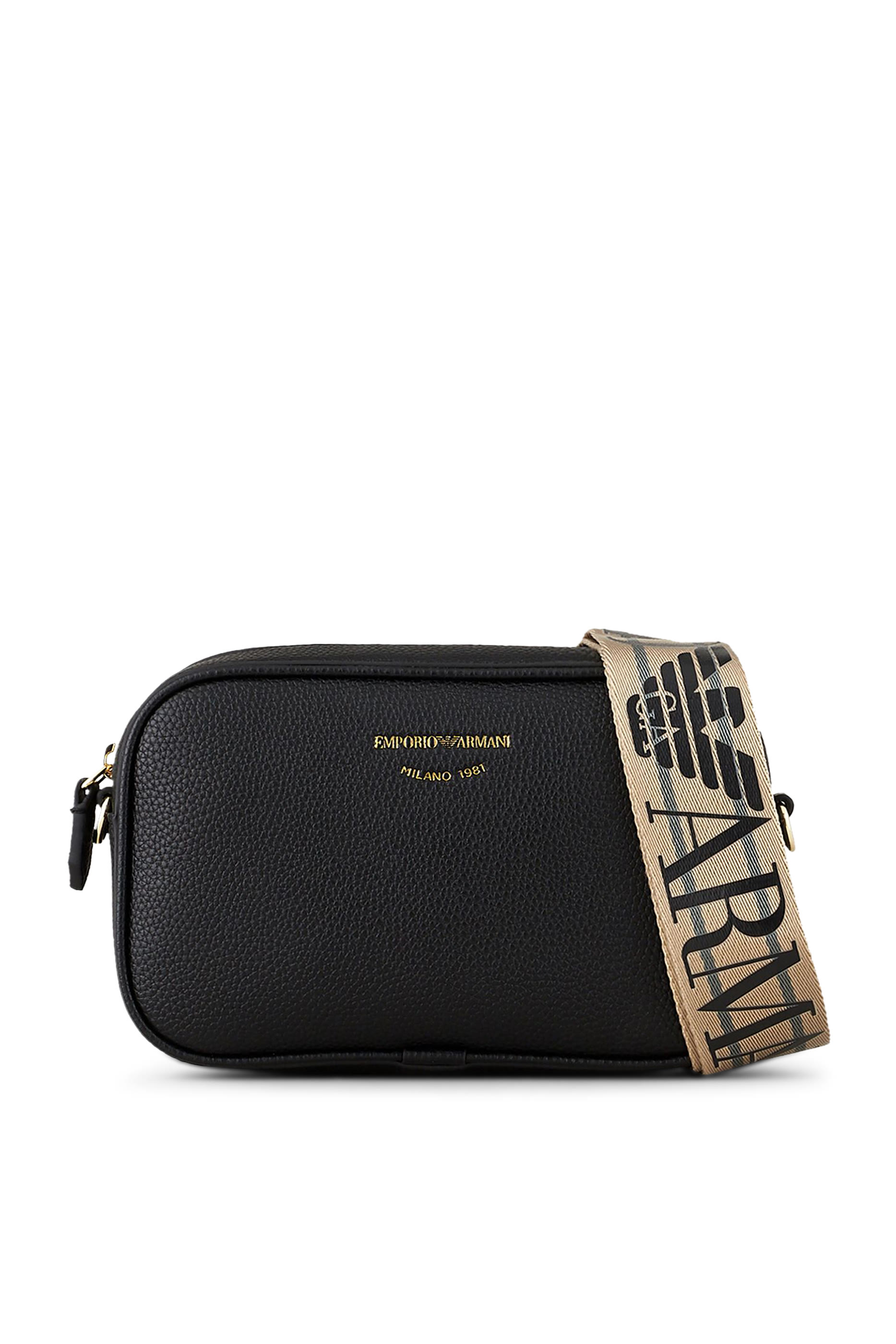 حقيبة كاميرا بطبعة جلد غزال بحمالة كتف