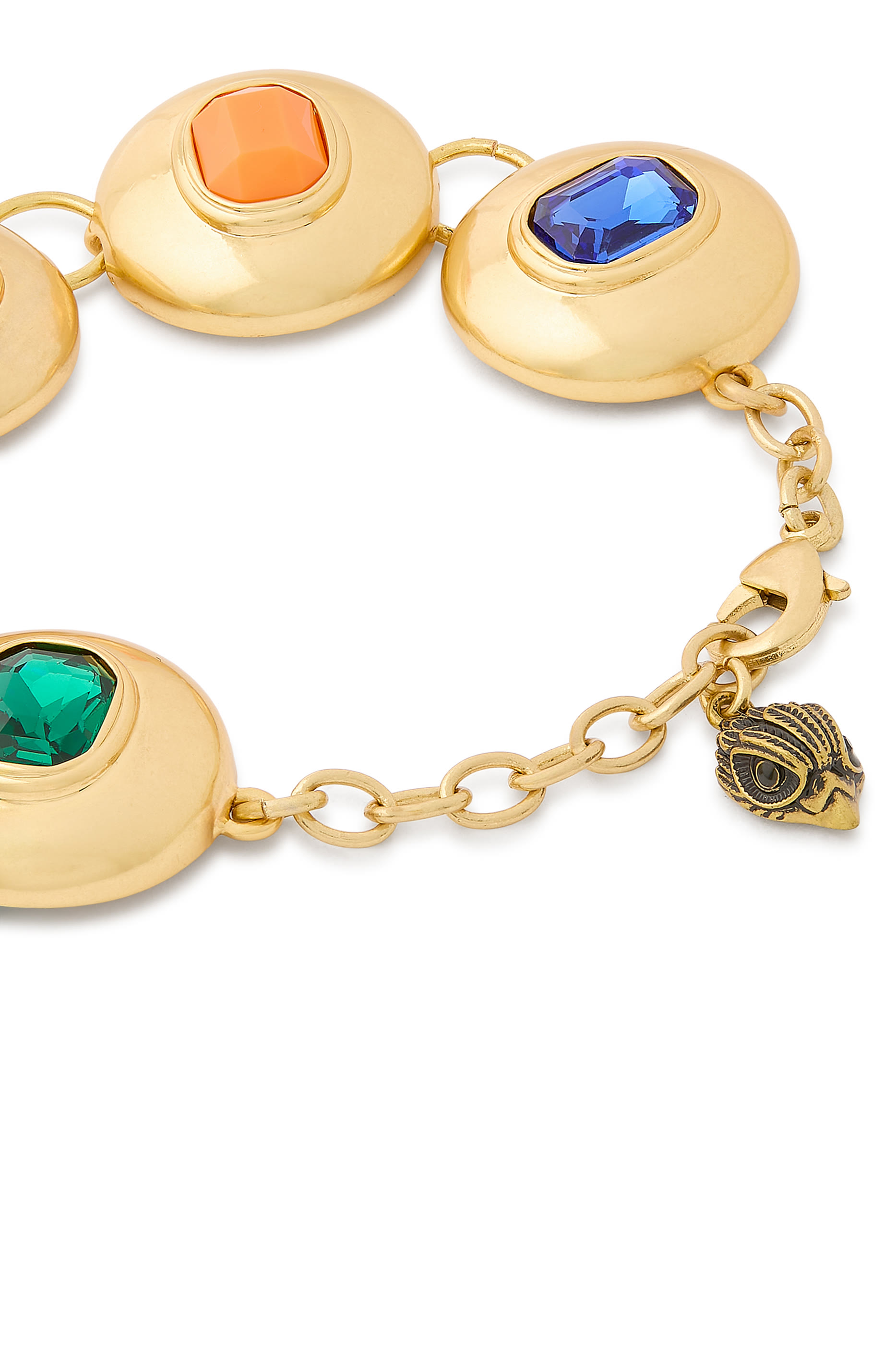 سوار بحلي بتصميم مقبب مزينة بأحجار مقطعة على شكل أحجار الزمرد