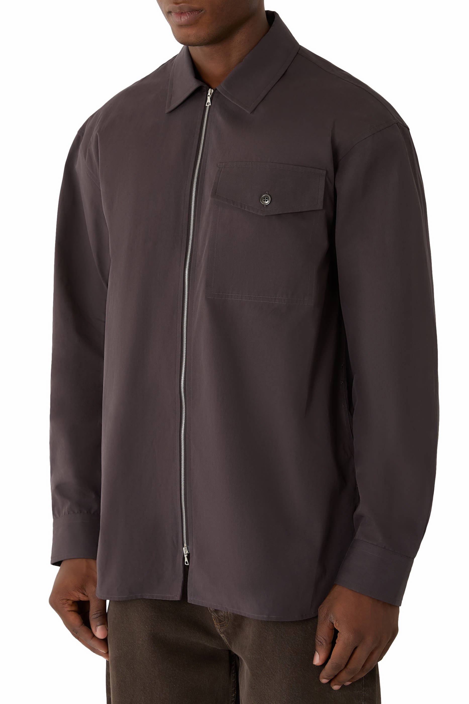 قميص قطن بسحاب