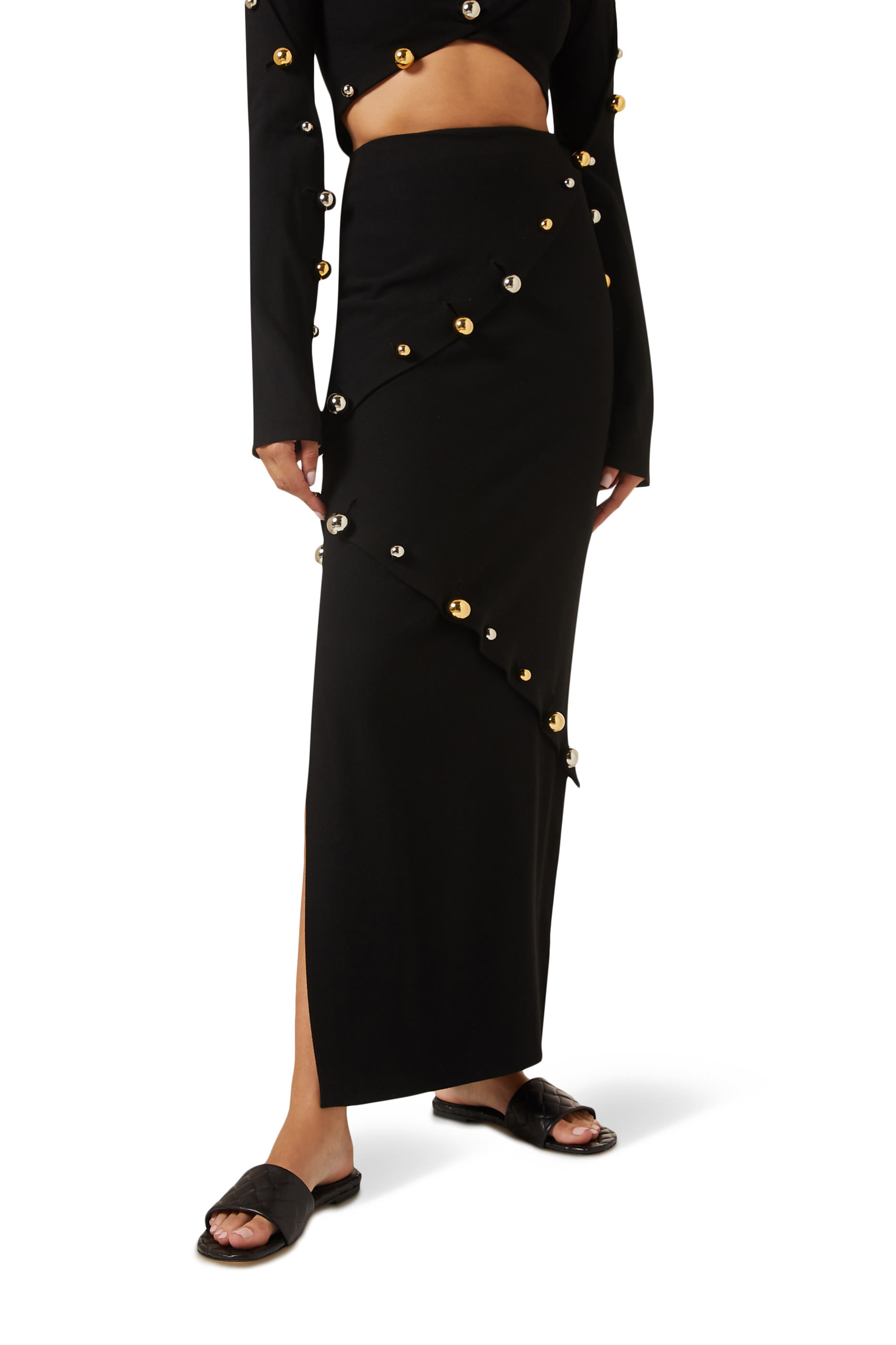 حذاء ايمي مفتوح من الخلف بكعب مسطح جلد