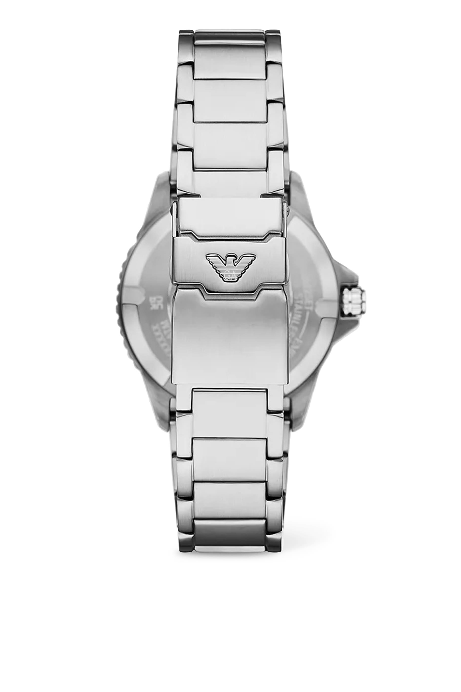 ساعة وورلد إكسبلورر بحركة تاريخ ثلاثية العقارب، ستانلس ستيل