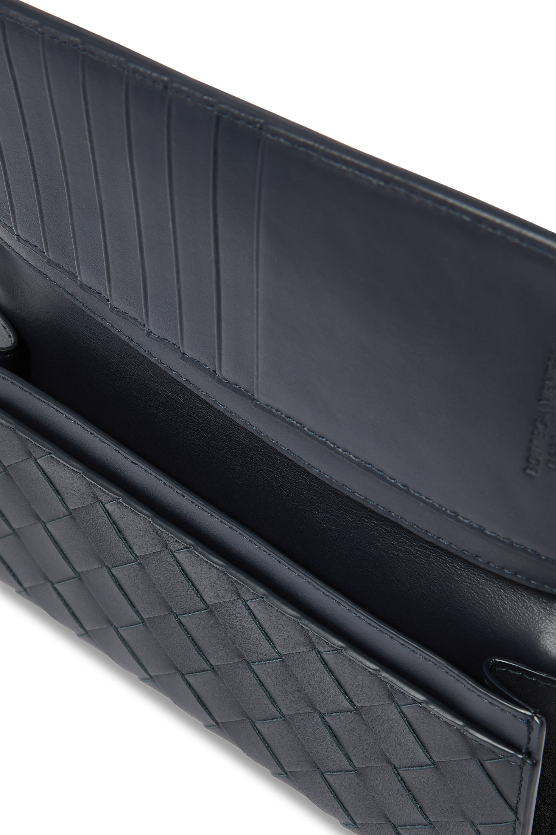 محفظة طويلة بتصميم مجدول مع محفظة عملات معدنية