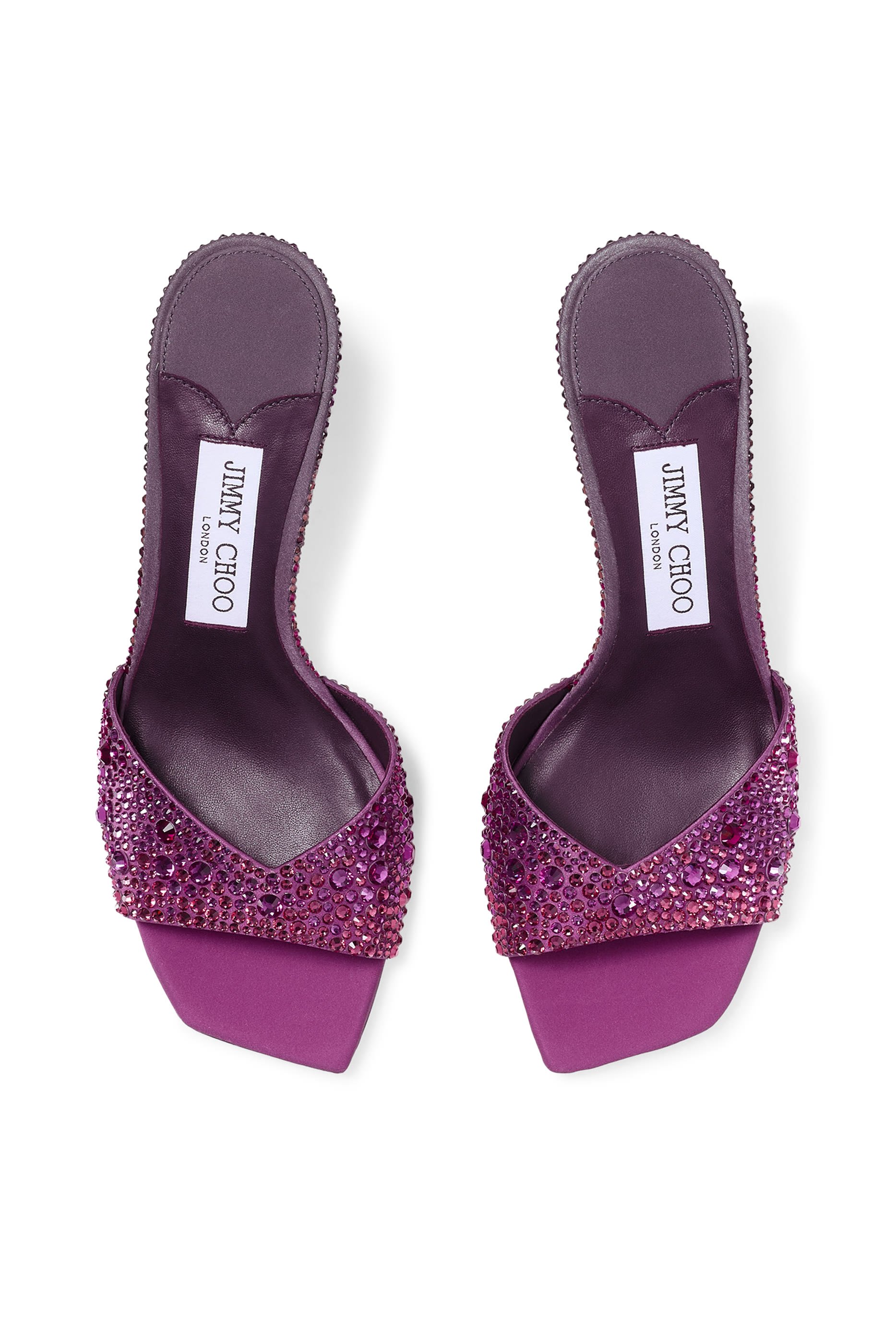 حذاء سكاي 70 مفتوح من الخلف بكريستال