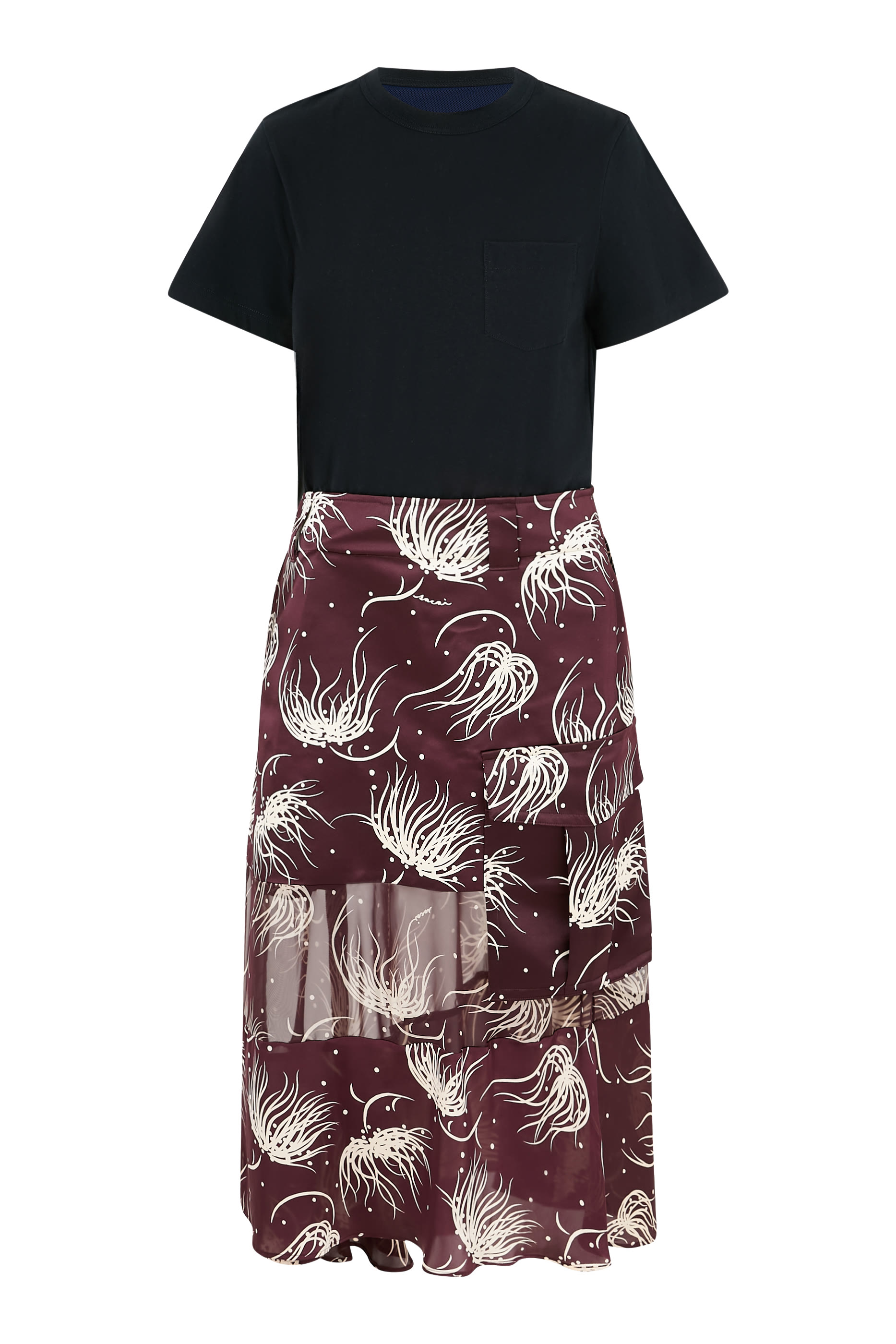 فستان بأكمام قصيرة