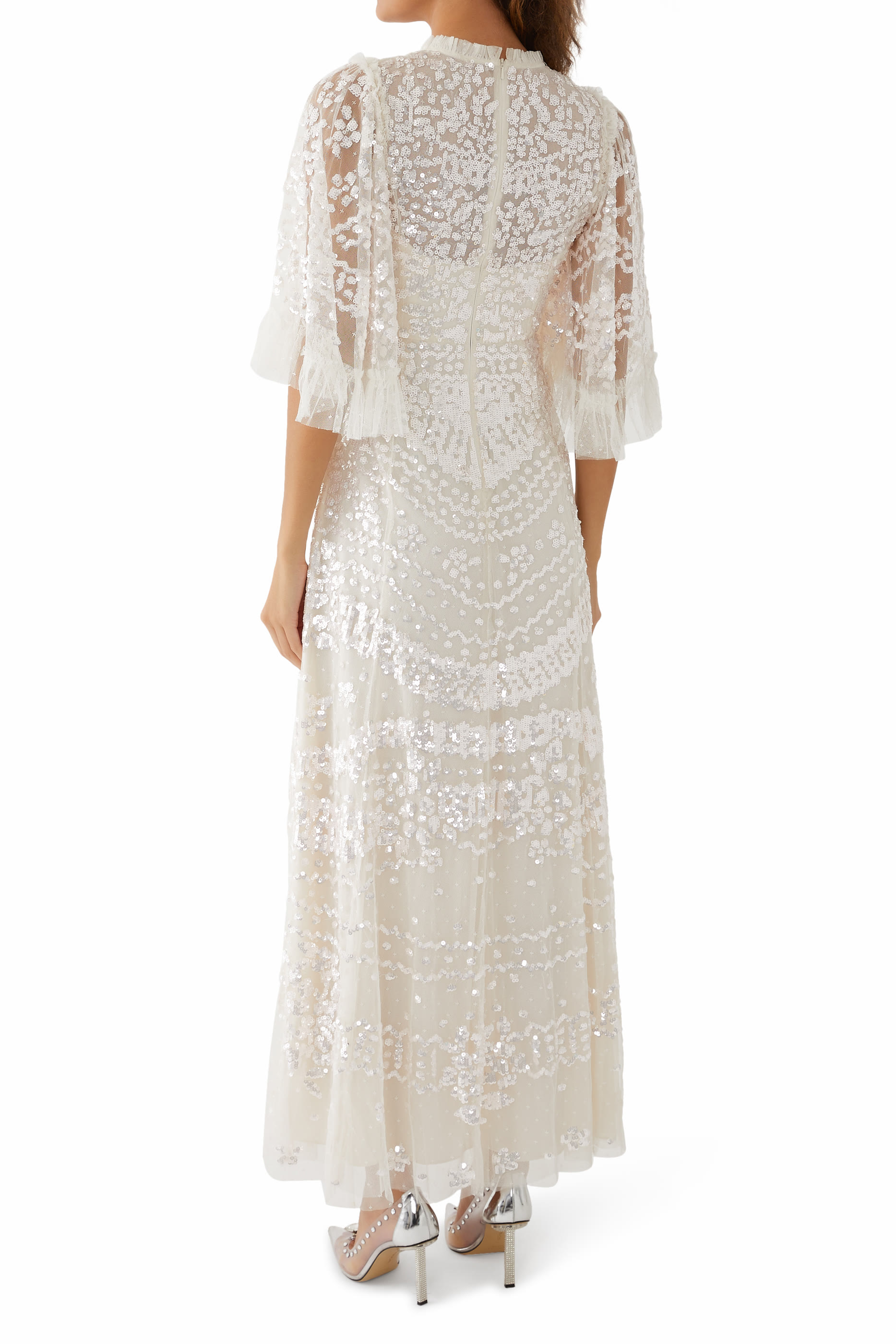 فستان سهرة أناييس مزين بترتر